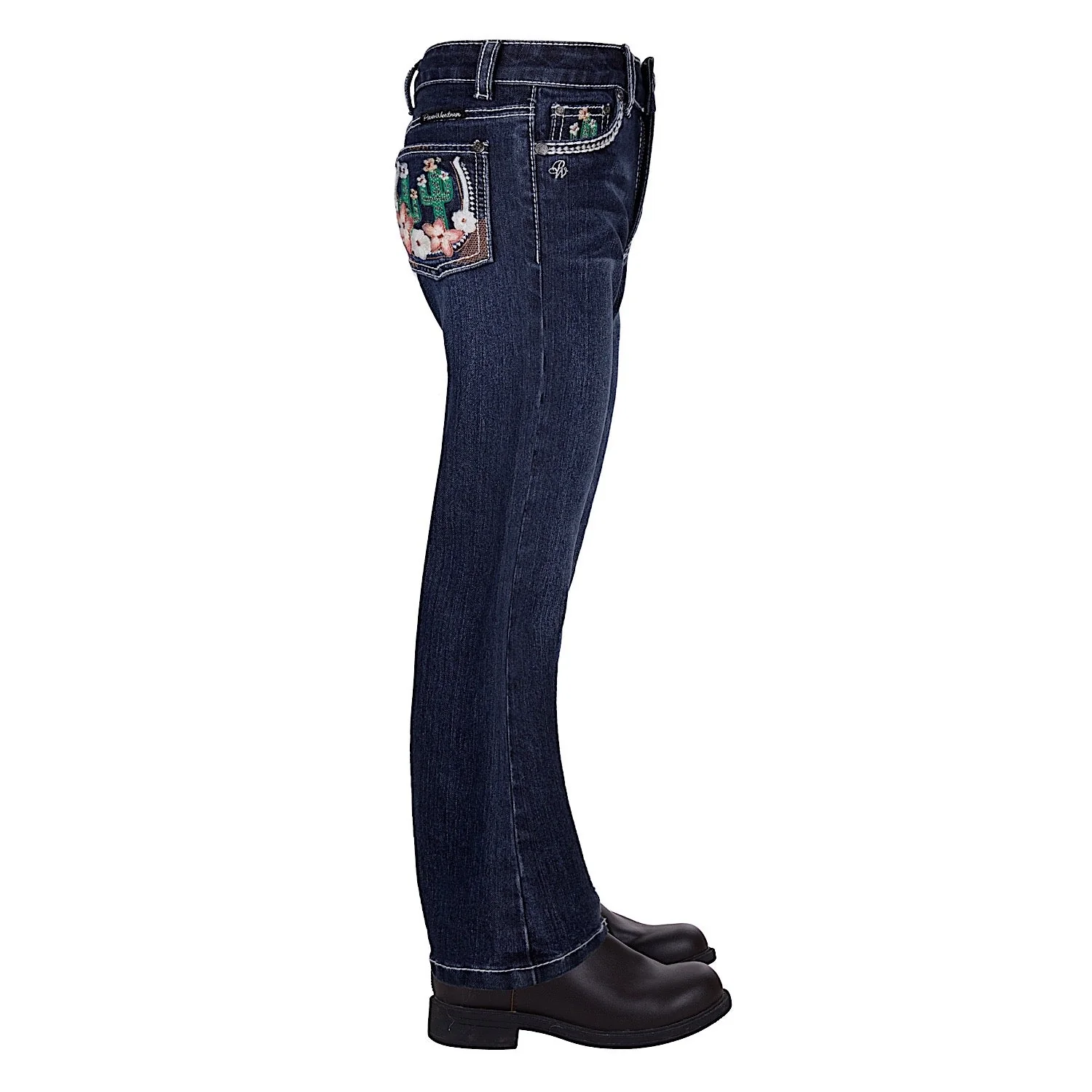 Pure Western Girl's Zoe Boot Cut Jean - Midnight - Image 3