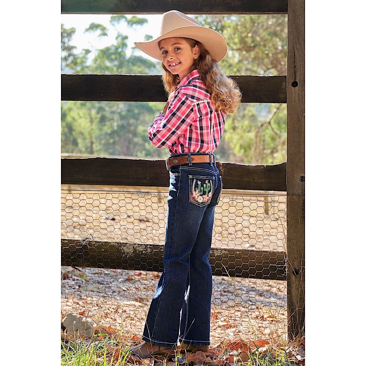 Pure Western Girl's Zoe Boot Cut Jean - Midnight - Image 4