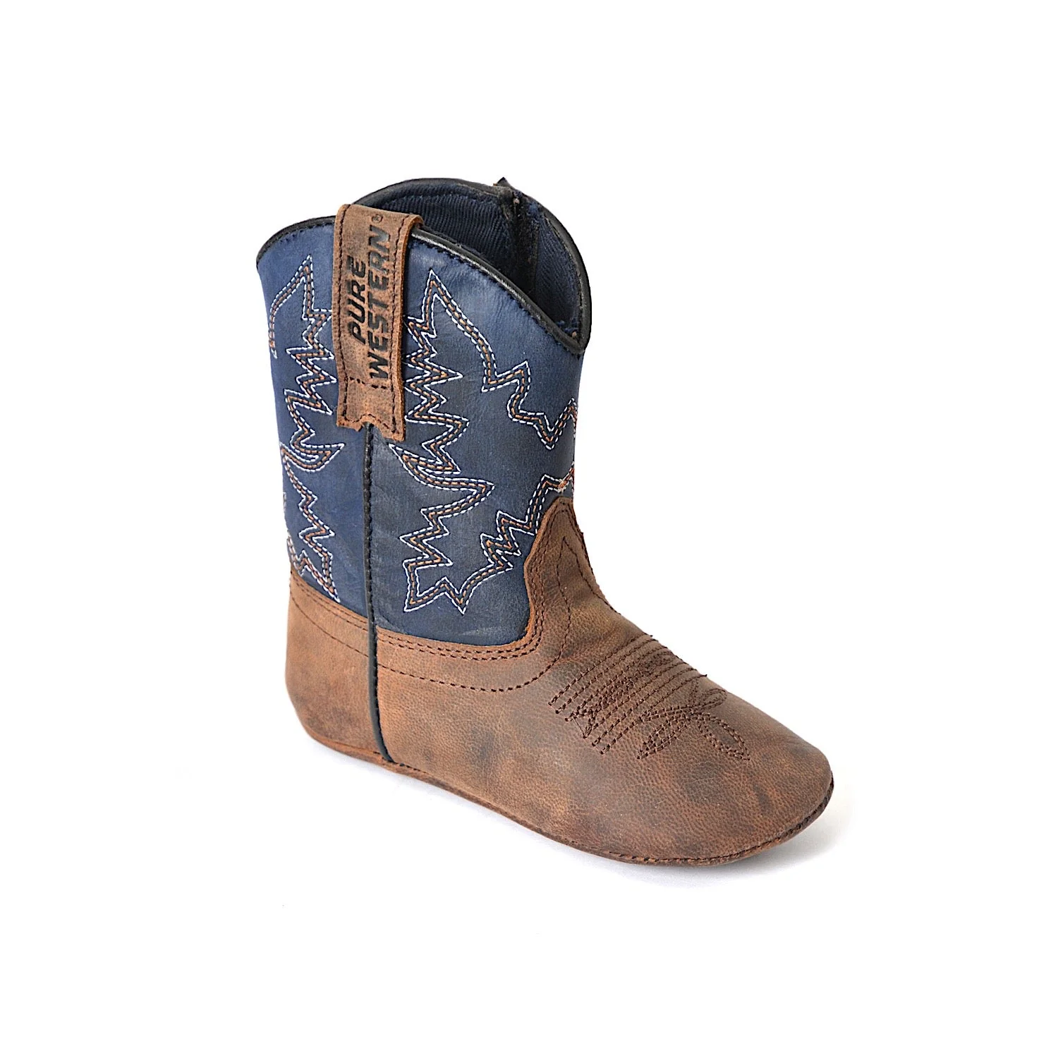 Pure Western INFANT Nash Boot -Dark Brown/Navy - Image 2
