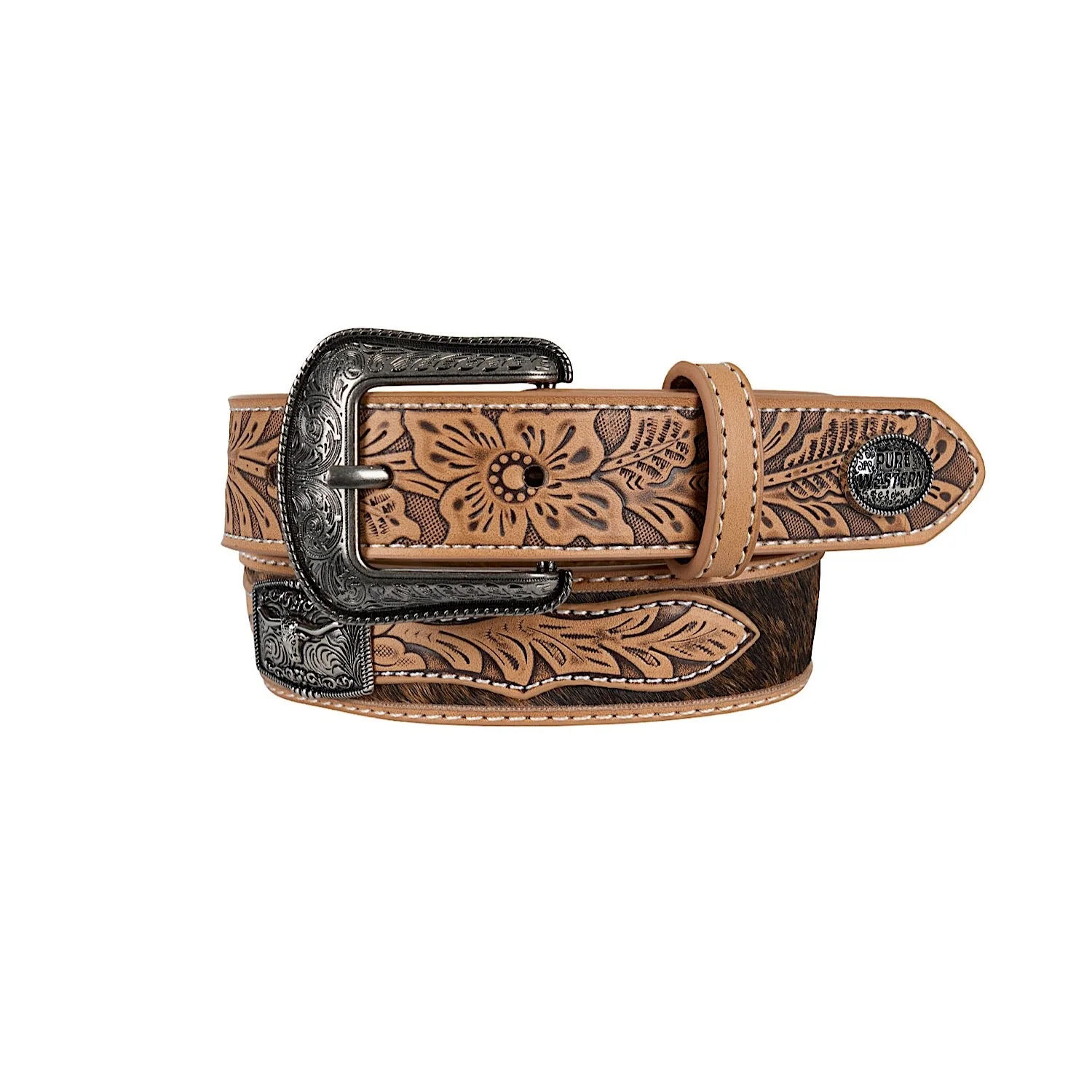 Pure Western Kid's Andre Belt - Light Tan