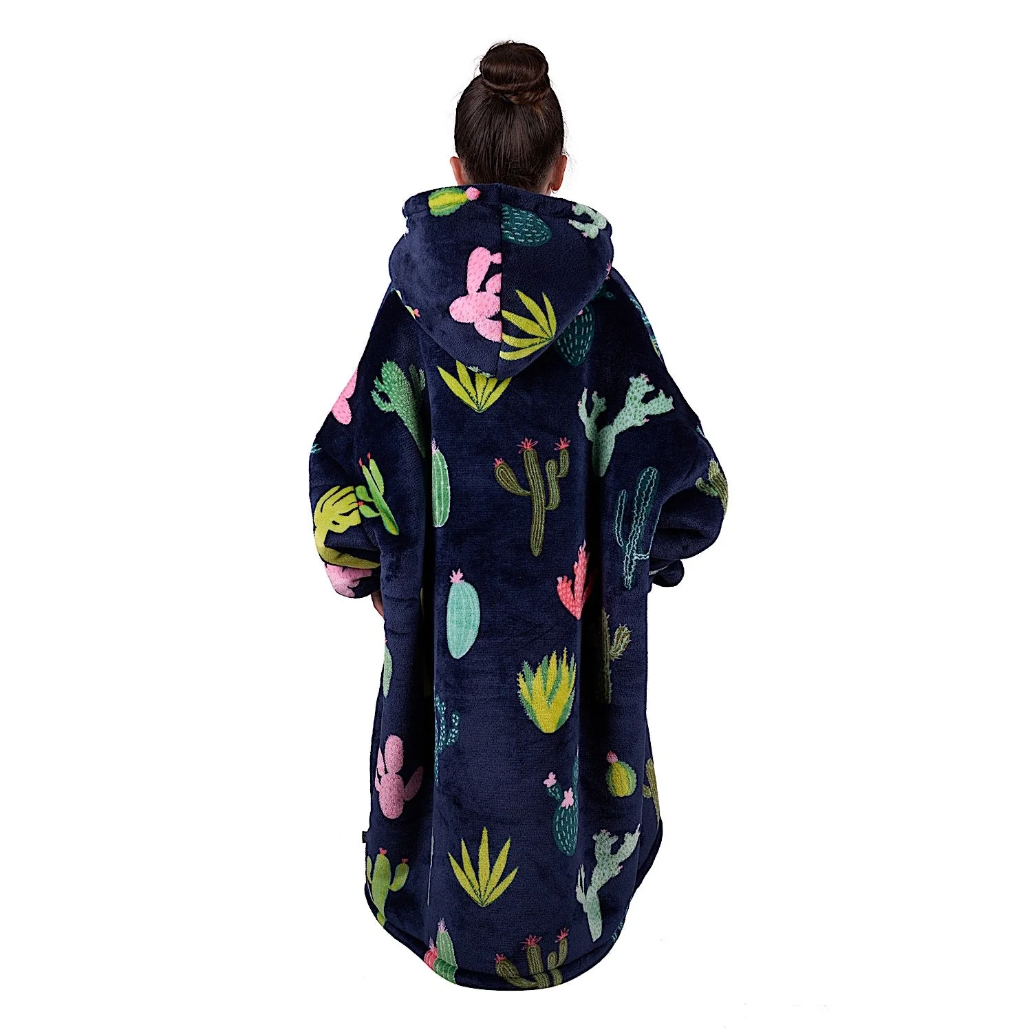 Pure Western Kid's Cactus Print Snuggle Hoodie - Navy - Image 2