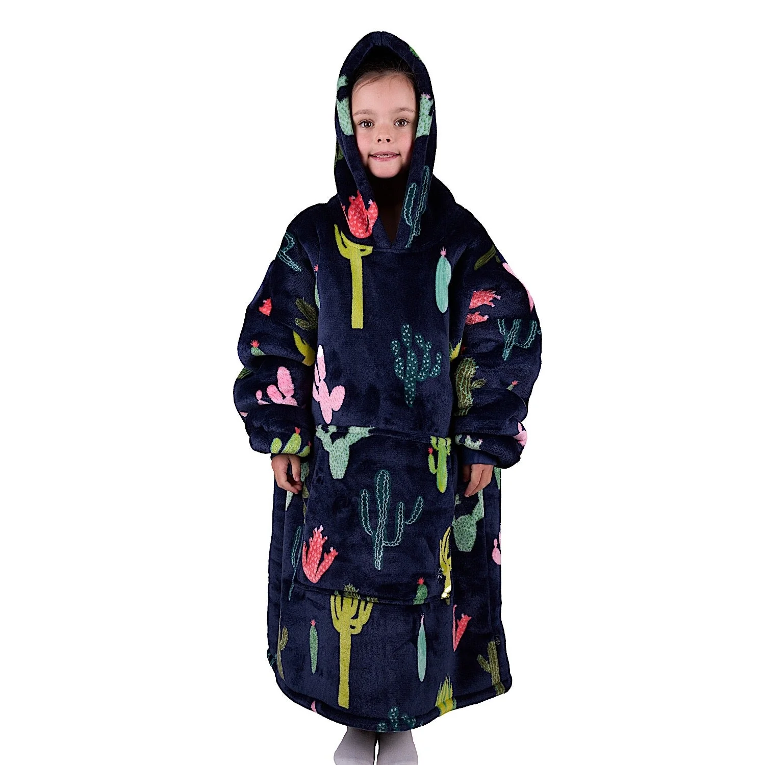 Pure Western Kid's Cactus Print Snuggle Hoodie - Navy - Image 3