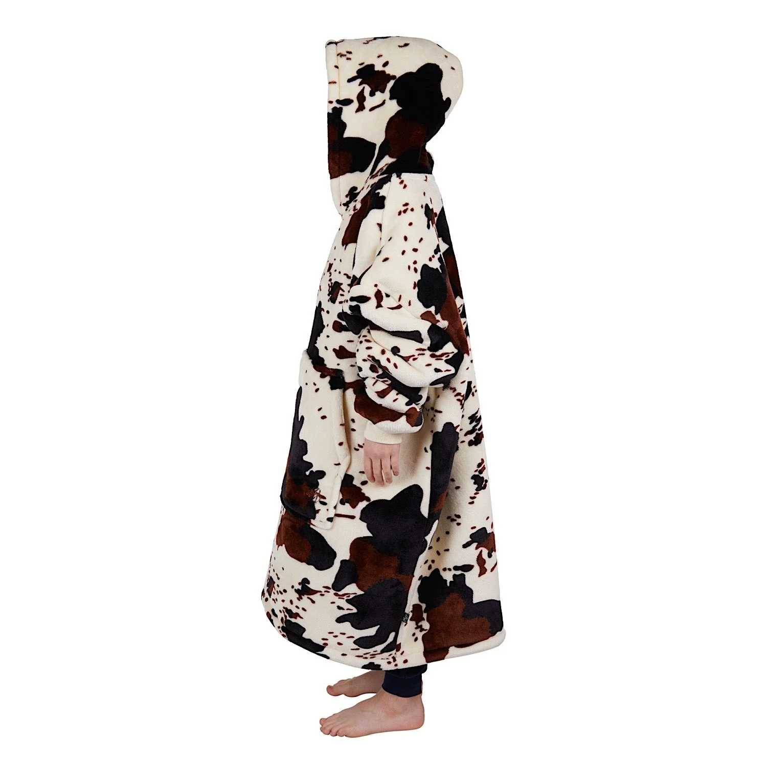 Pure Western Kid's Cow Print Snuggle Hoodie Multi - Image 2