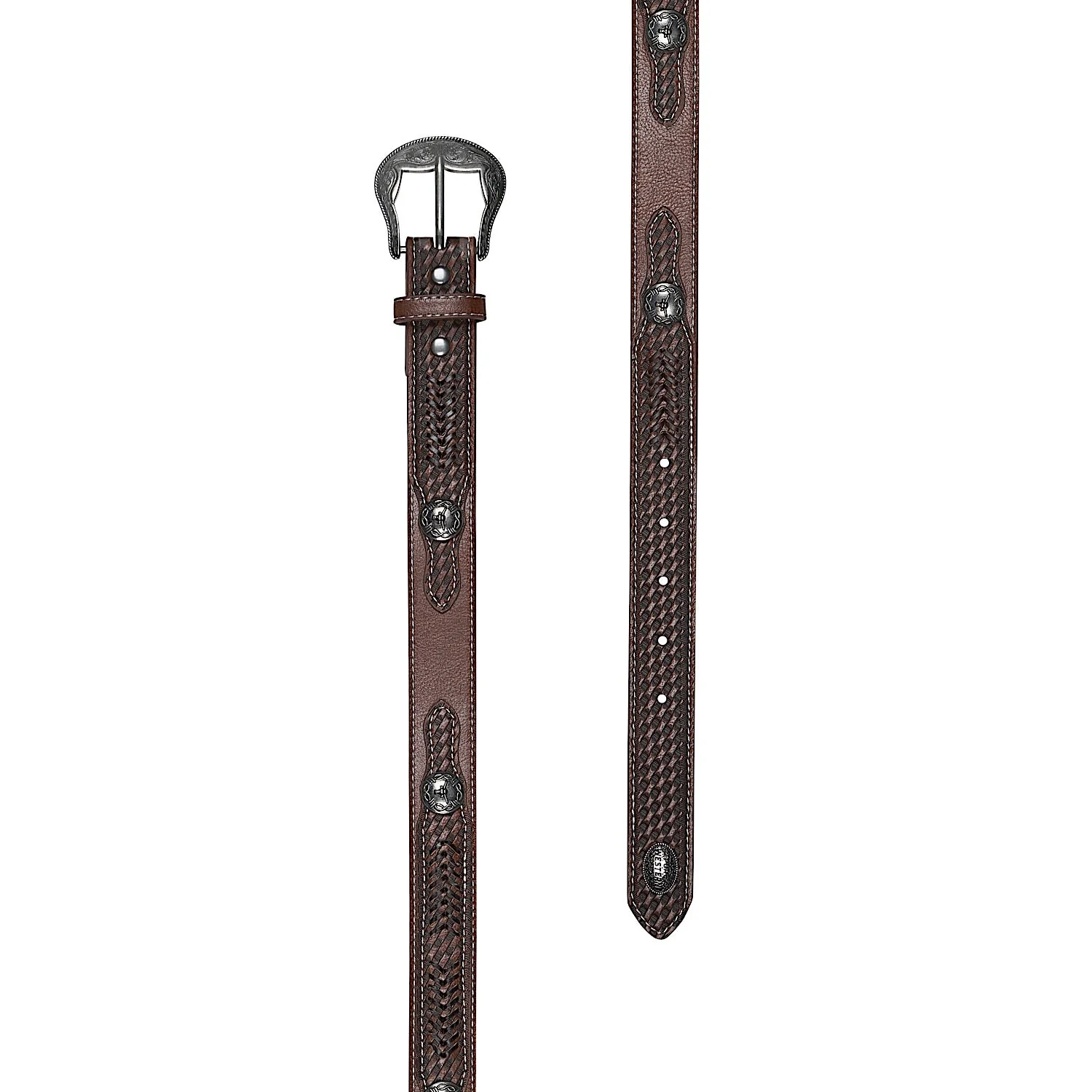 Pure Western Kid's Rylan Belt - Dark Tan - Image 2