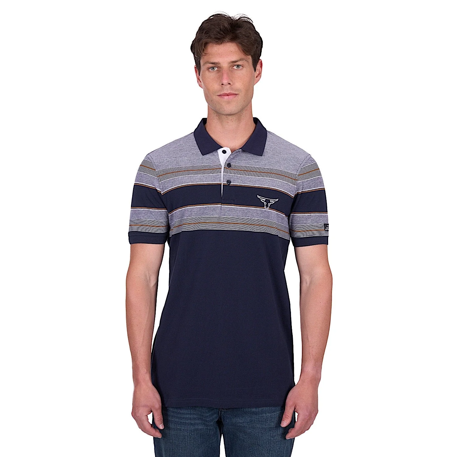 Pure Western Men's Brad Polo - Navy - Image 2