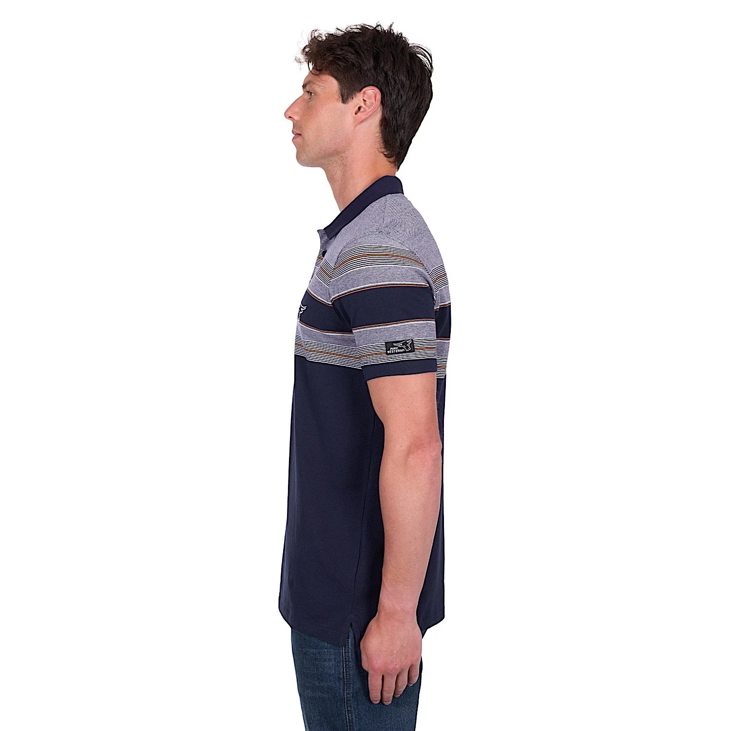 Pure Western Men's Brad Polo - Navy - Image 3
