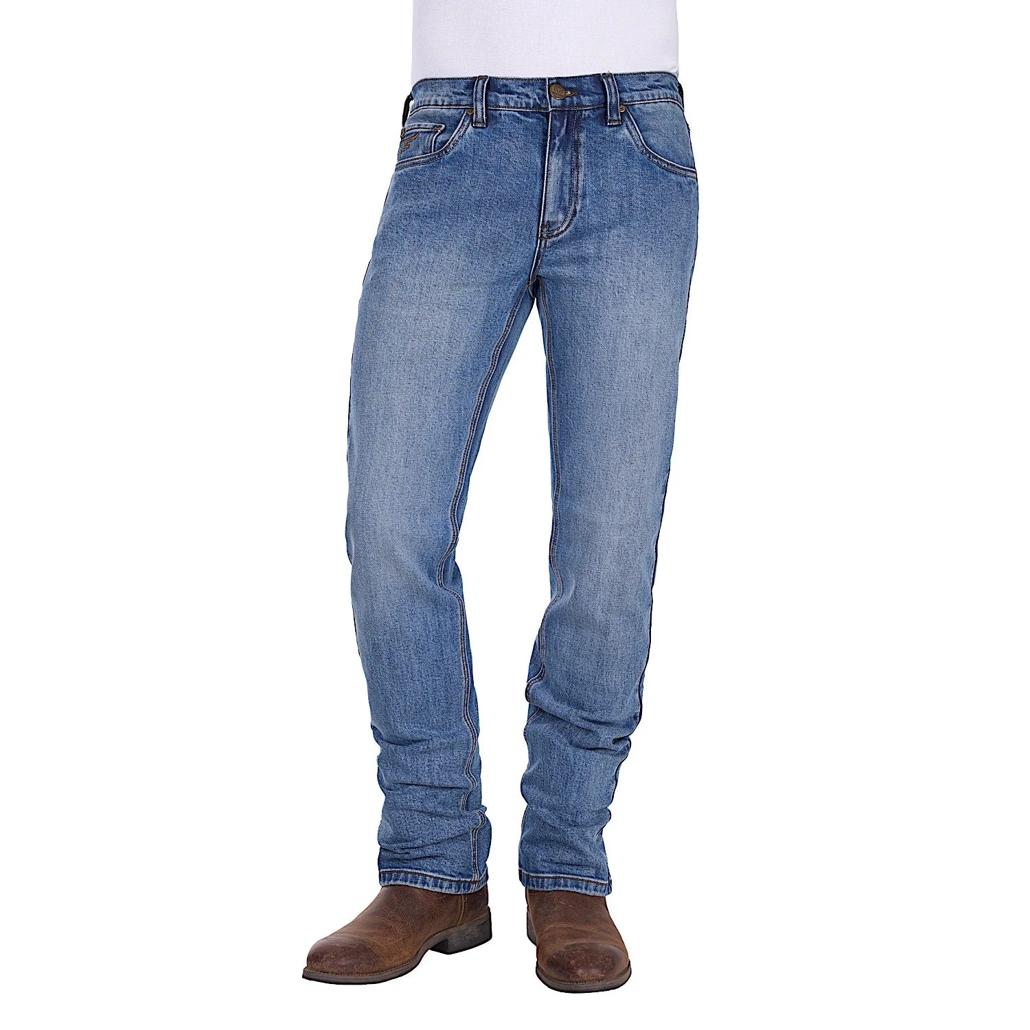 Pure Western Men's Hawkins Straight Leg Jean 34 Leg - Moonshine