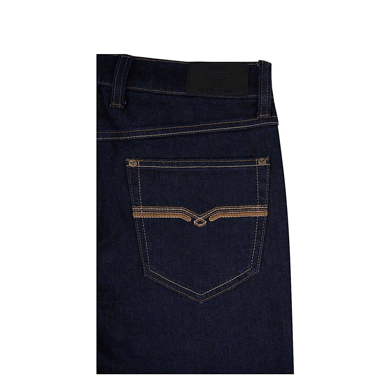 Pure Western Men's Hawkins Straight Leg Jean 34 Leg - Indigo - Image 4