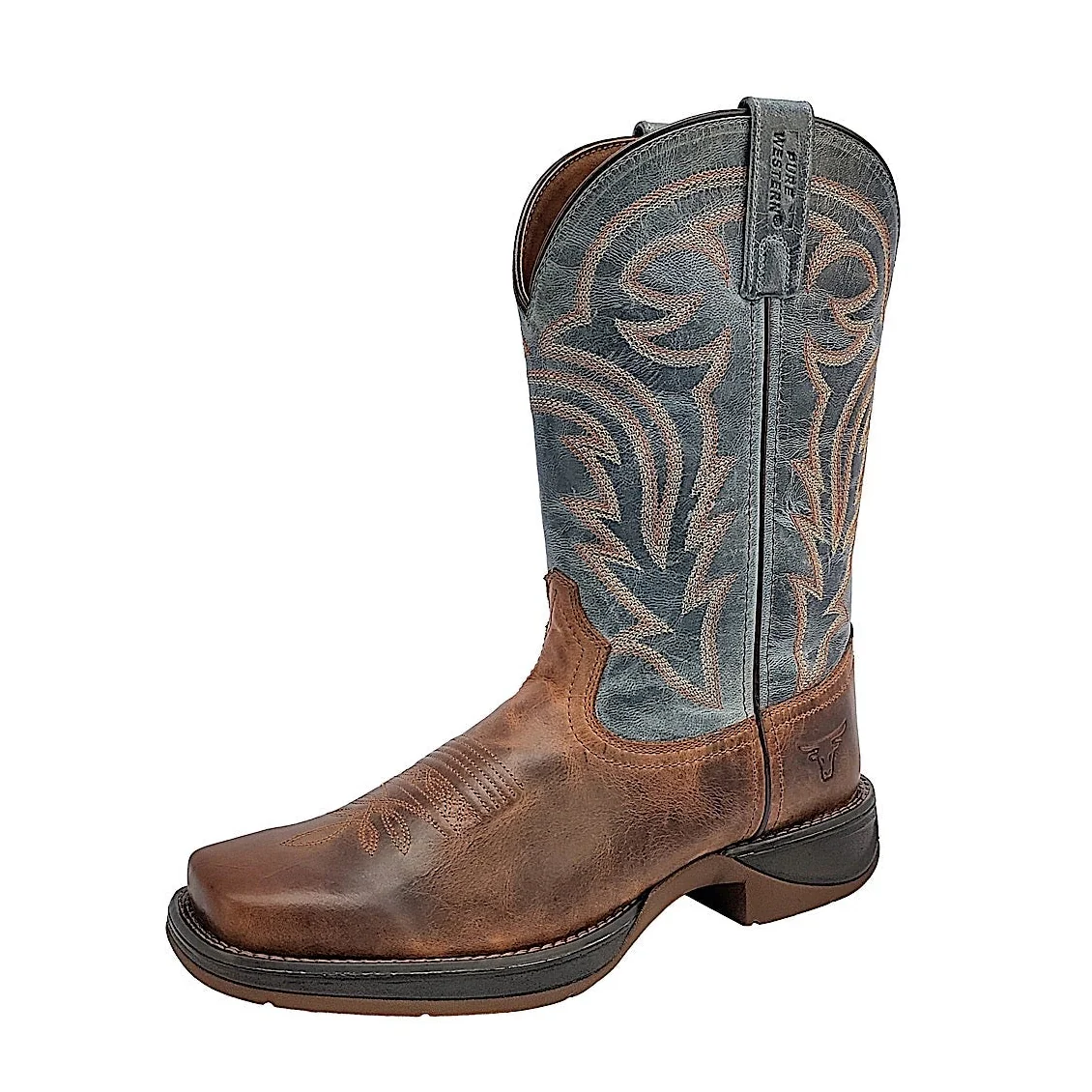 Pure Western Men's Irving Boot - Brown/Blue