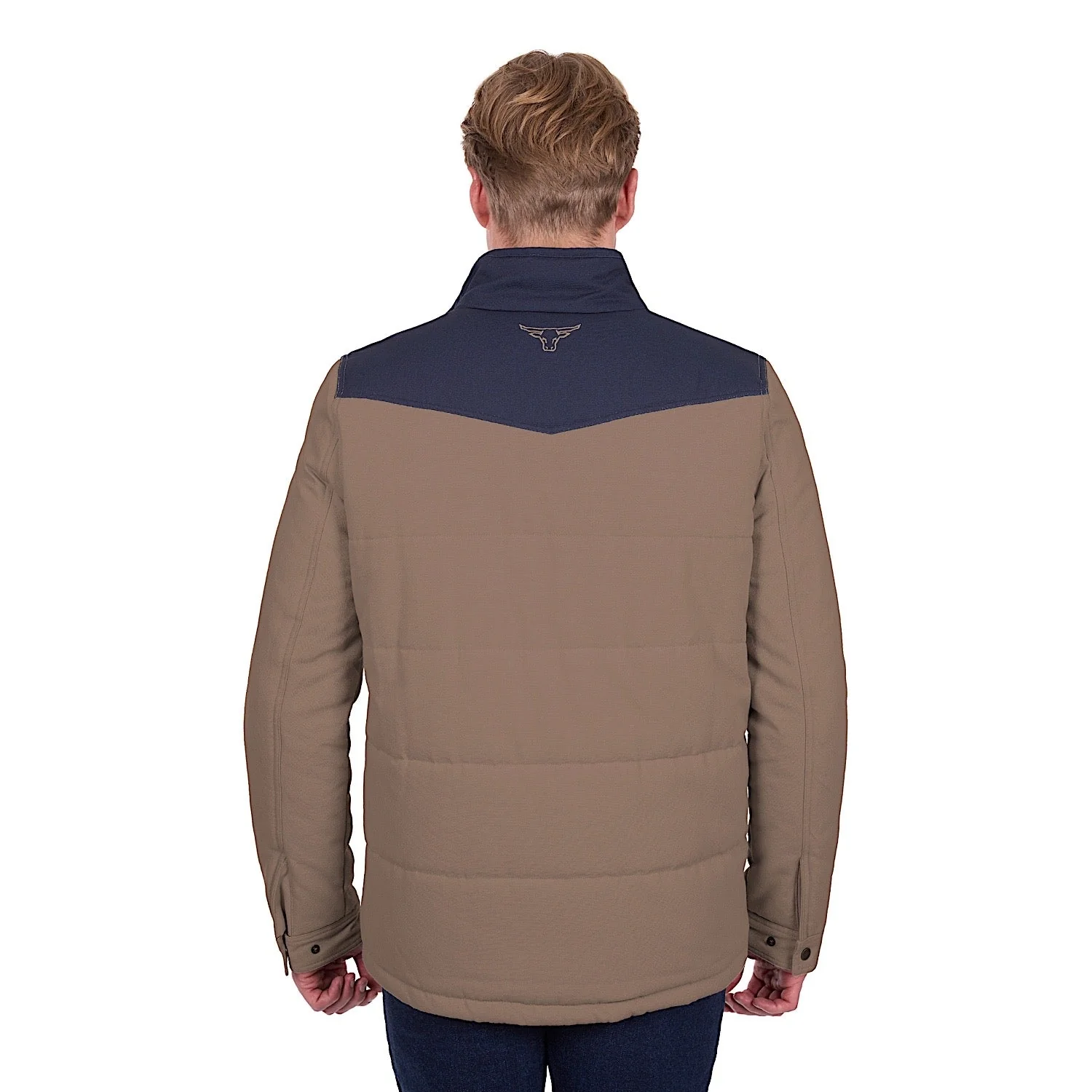 Pure Western Men's Jamie Jacket - Stone/Navy - Image 3