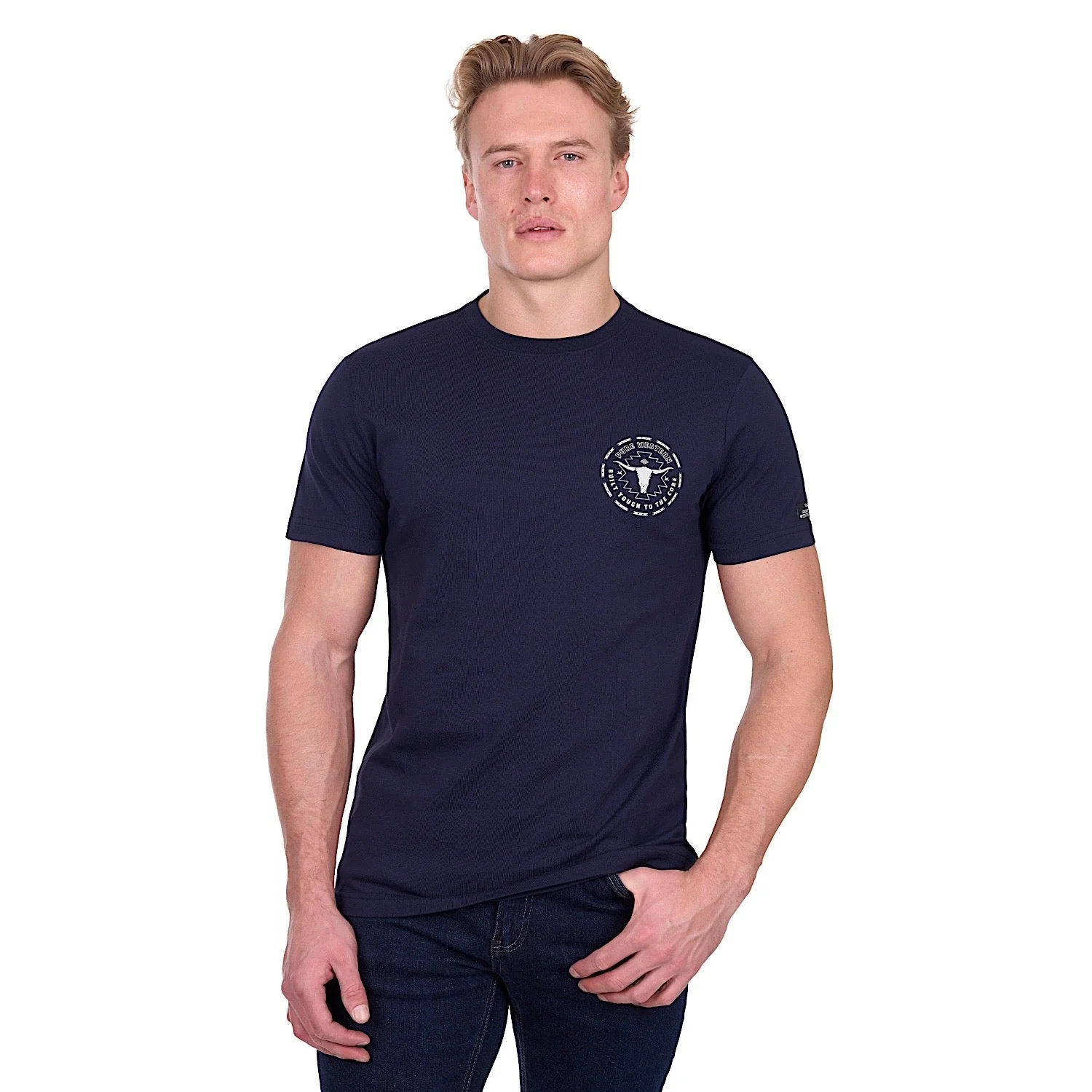 Pure Western Men's Oscar T-Shirt - Navy