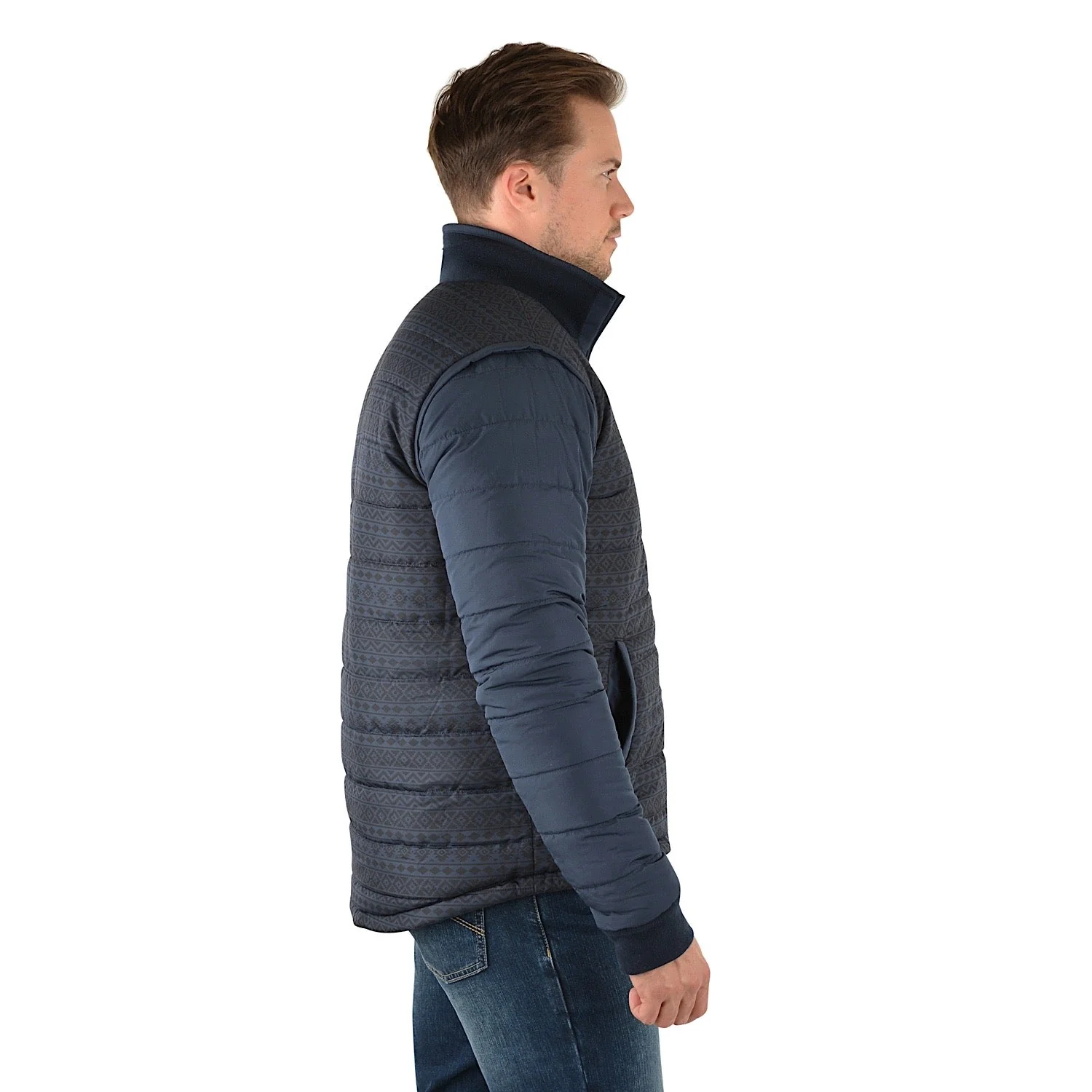 Pure Western Men's Patterson Reversible Jacket-Navy - Image 2