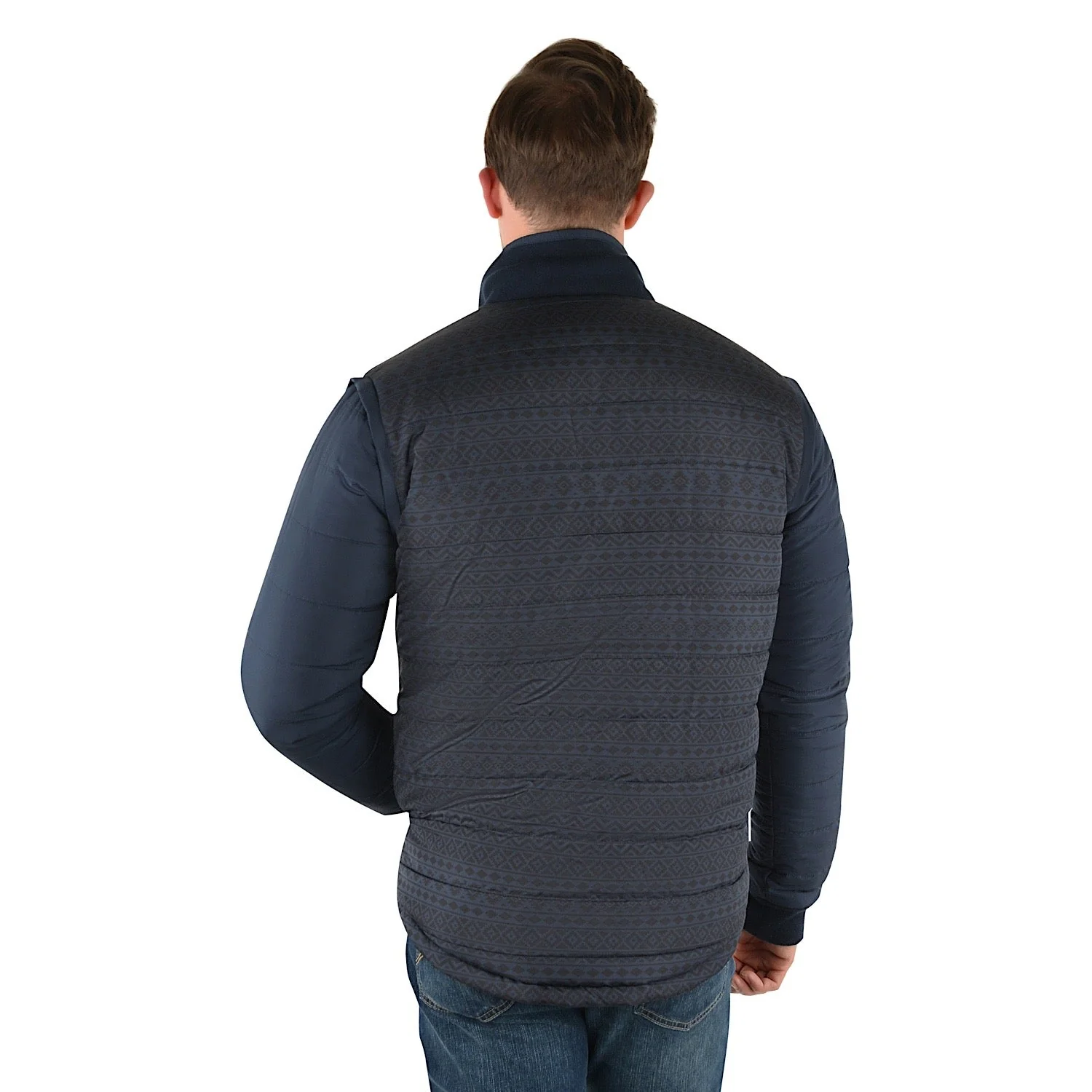 Pure Western Men's Patterson Reversible Jacket-Navy - Image 3
