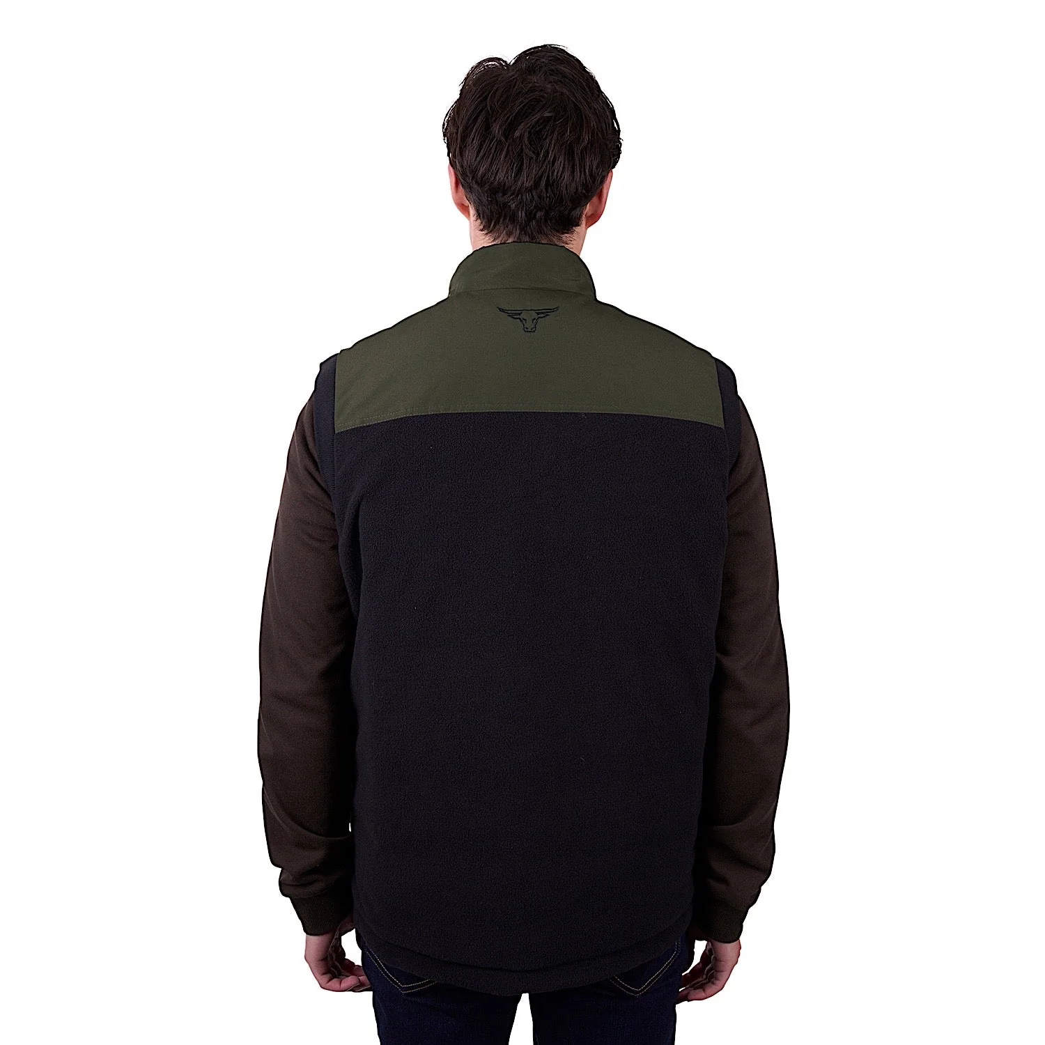 Pure Western Men's Ralph Reversible Vest - Green/Black - Image 5