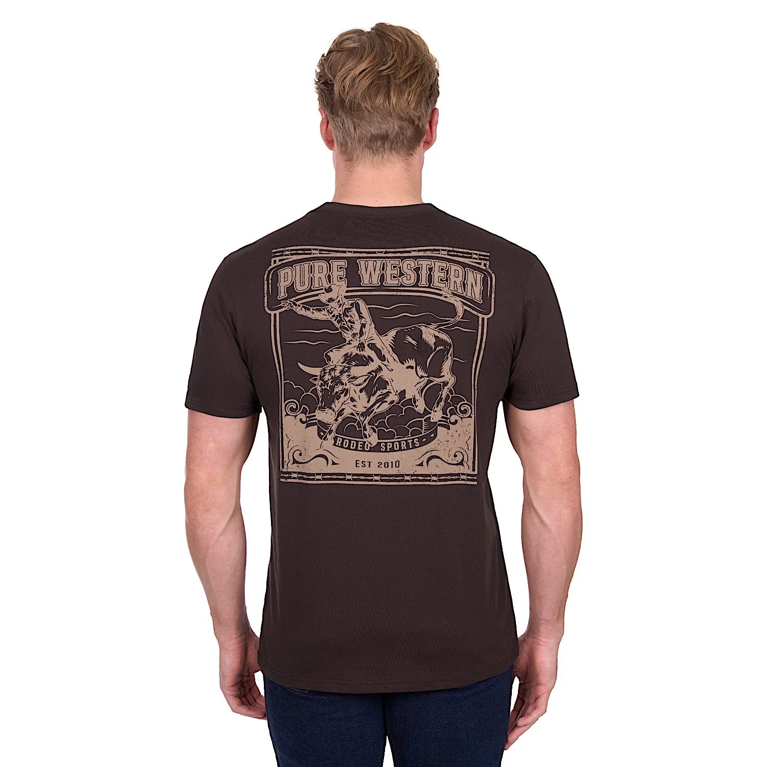 Pure Western Men's Rodeo T-Shirt - Chocolate