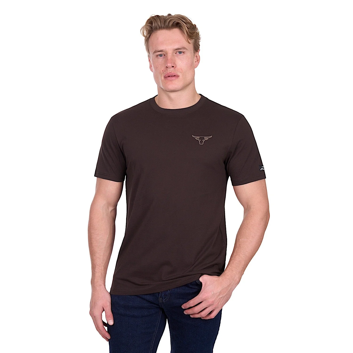 Pure Western Men's Rodeo T-Shirt - Chocolate - Image 2