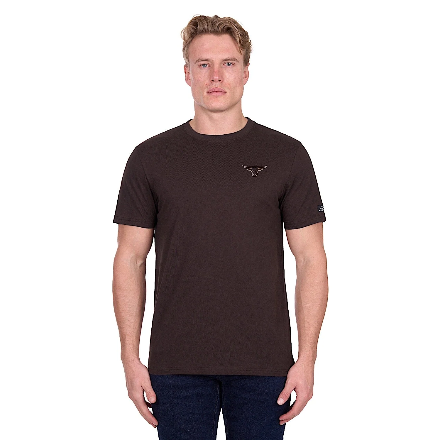 Pure Western Men's Rodeo T-Shirt - Chocolate - Image 3