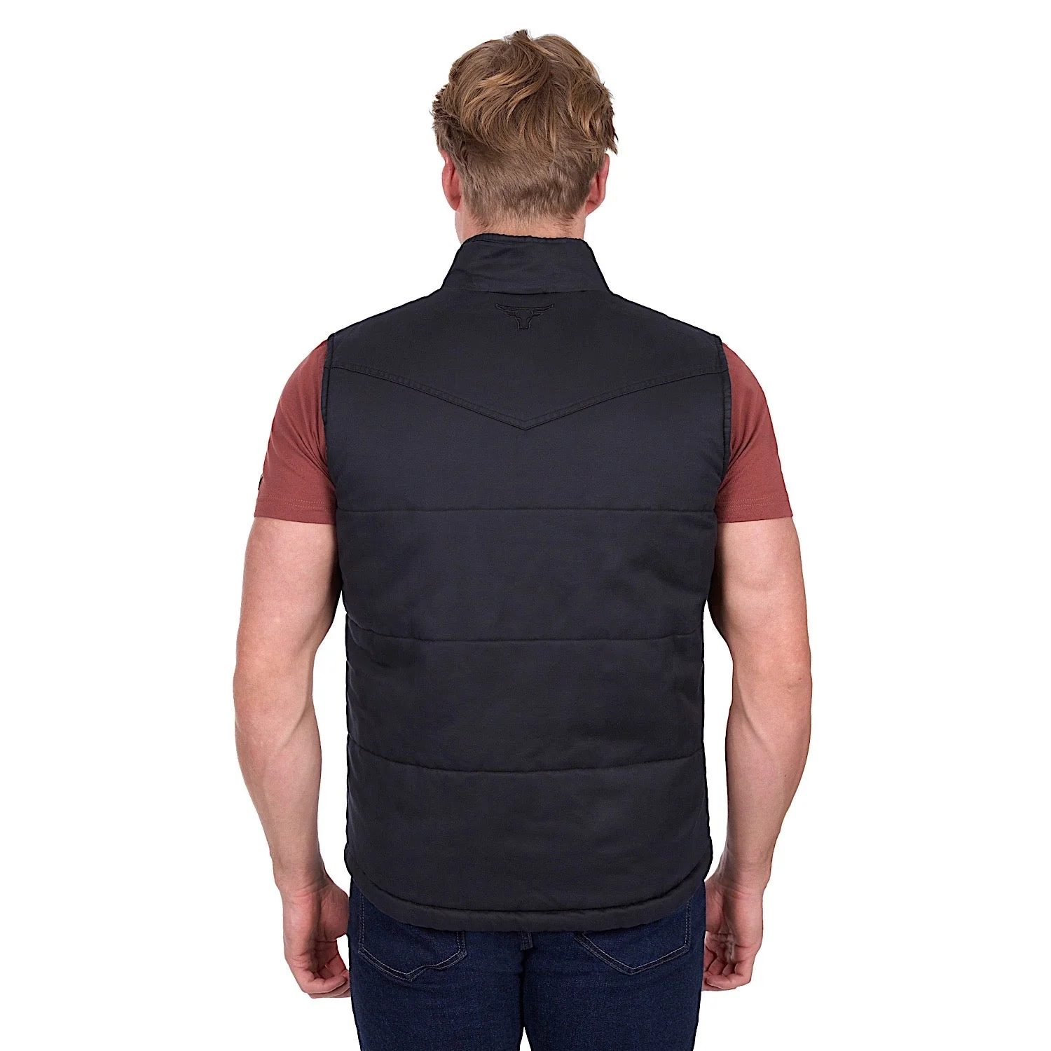 Pure Western Men's Trevor Reversible Vest - Charcoal - Image 4