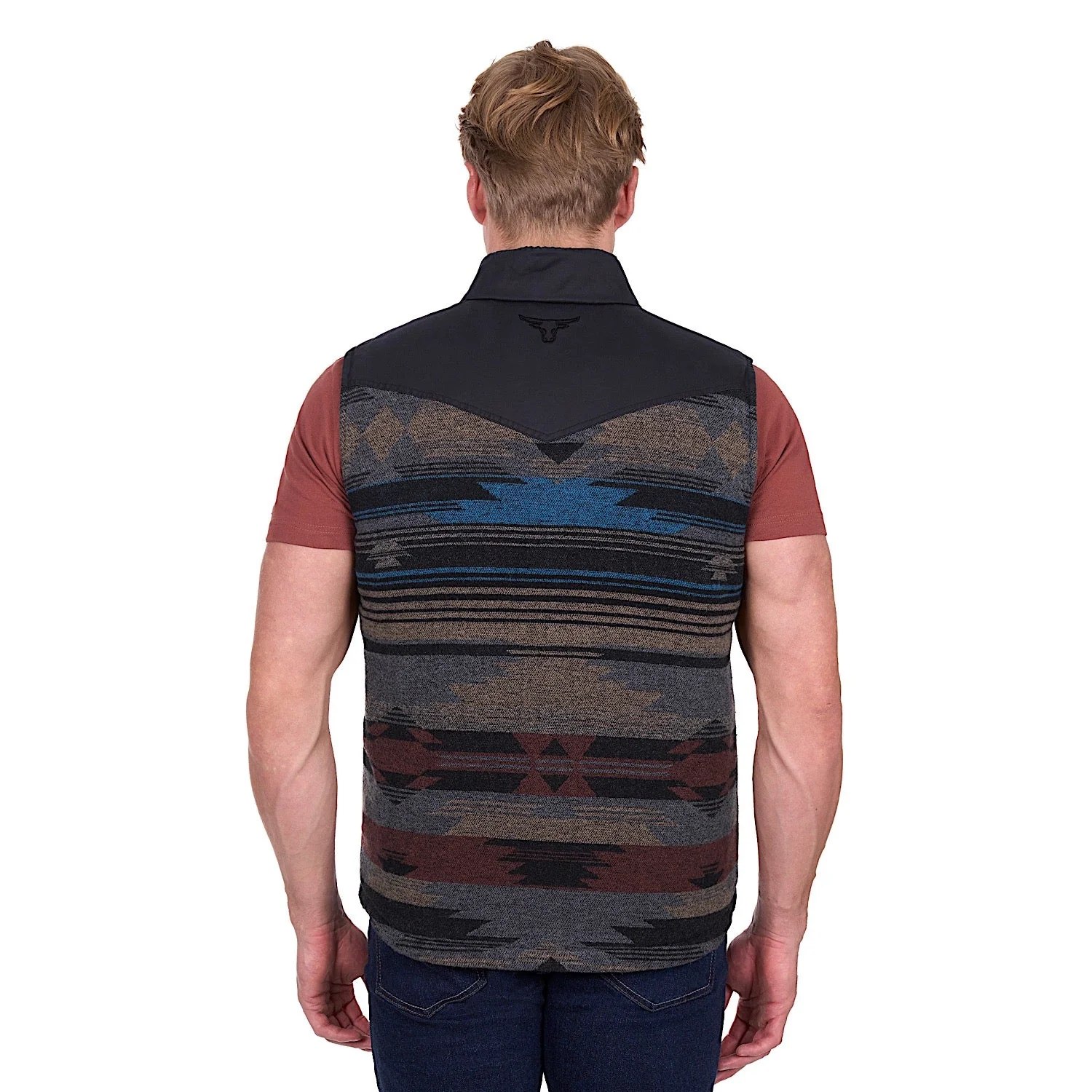 Pure Western Men's Trevor Reversible Vest - Charcoal - Image 8