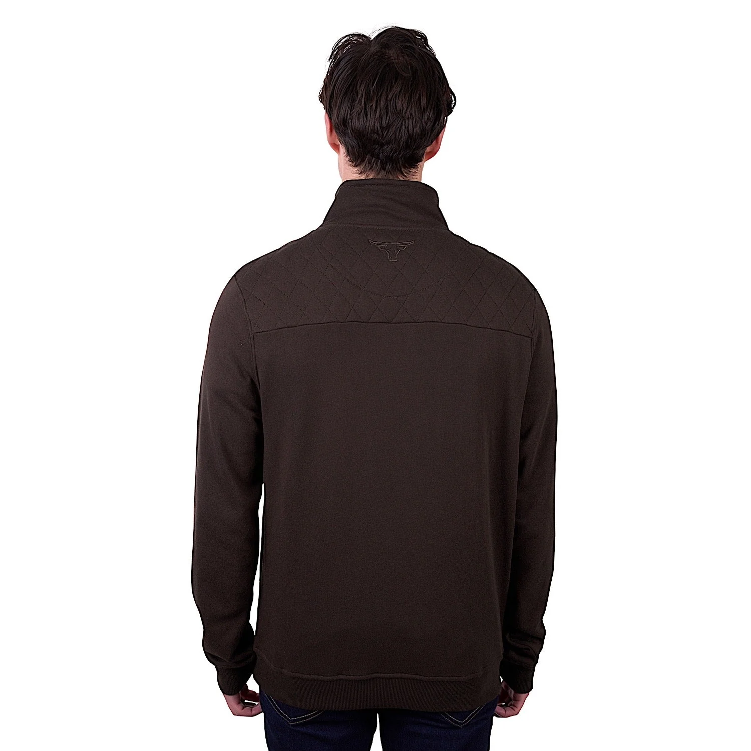 Pure Western Men's Troy 1/4 Zip Pullover - Chocolate - Image 2