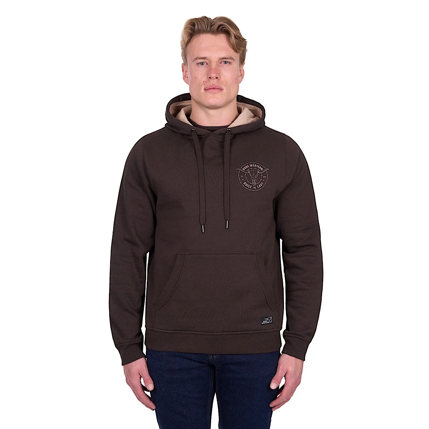 Pure Western Men's Walker Hoodie - Chocolate - Image 2