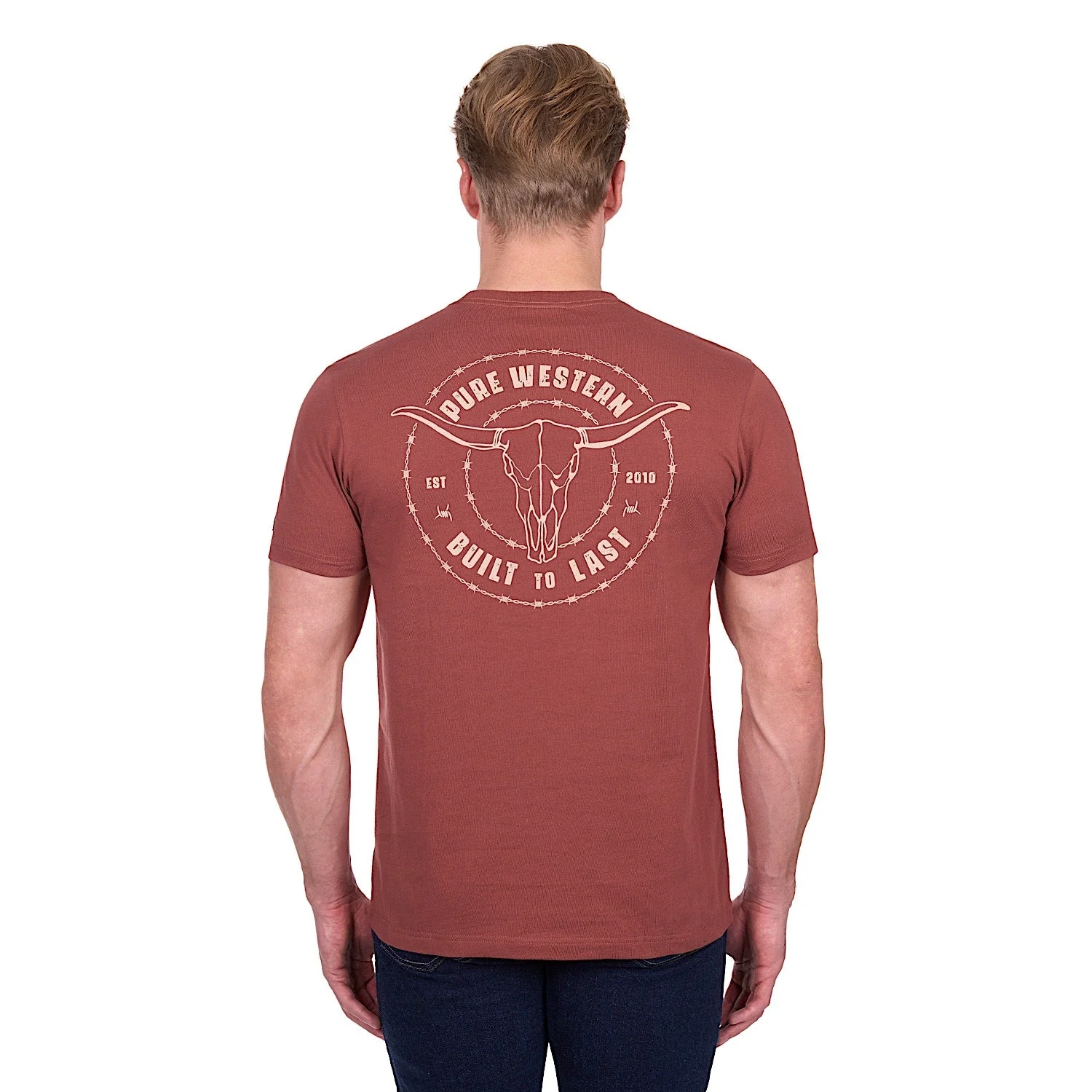 Pure Western Men's Walker T-Shirt - Rust