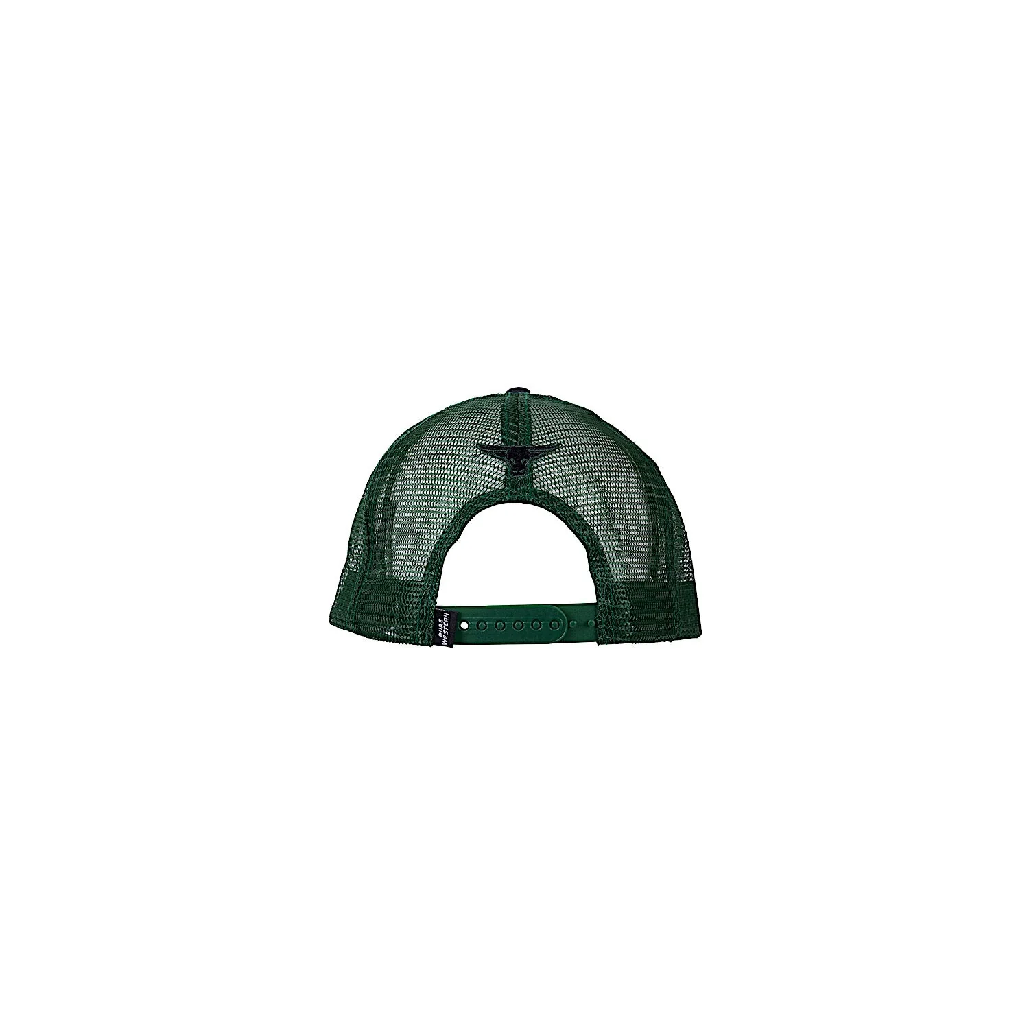 Pure Western Nick High Profile Trucker Cap - Black/Green - Image 2
