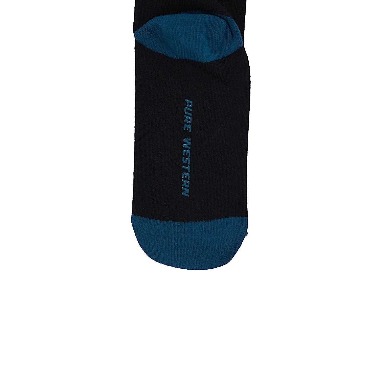 Pure Western Adult Crew Socks (Twin Pack) - Black/Teal - Image 2