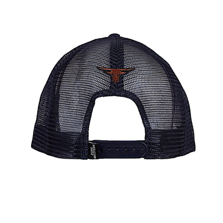 Pure Western Samuel Hp Trucker Cap - Navy/Rust - Image 2