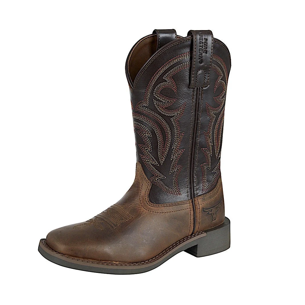 Pure Western Toddler and Children's Carter Boot - Brown/Chocolate - Image 3