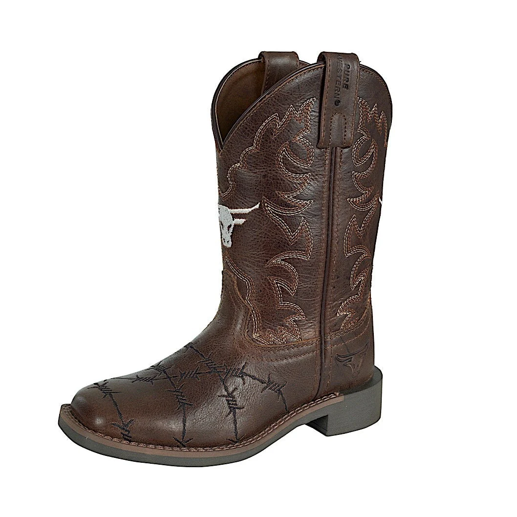 Pure Western Toddler and Children's Denver Boot - Dark Brown - Image 3