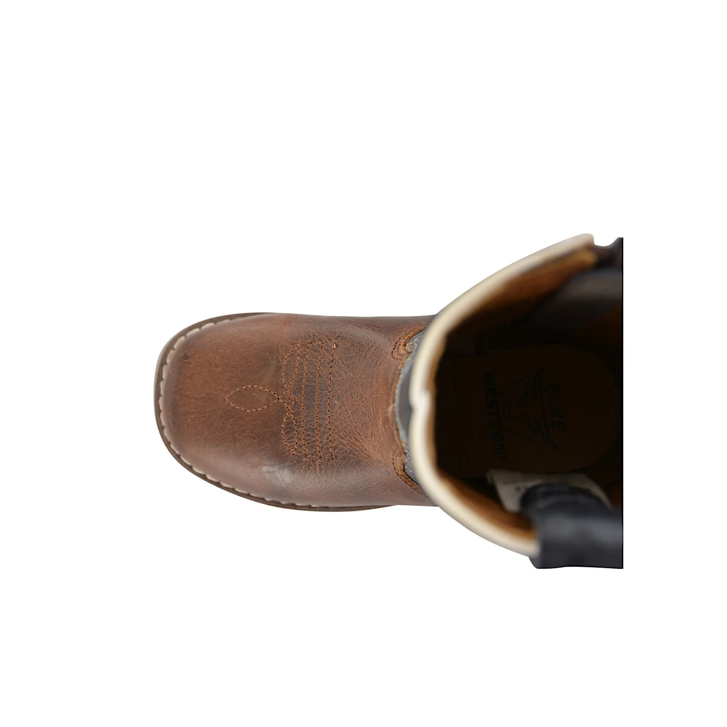 Pure Western TODDLER Nash Boot Dark Brown/Navy - Image 3