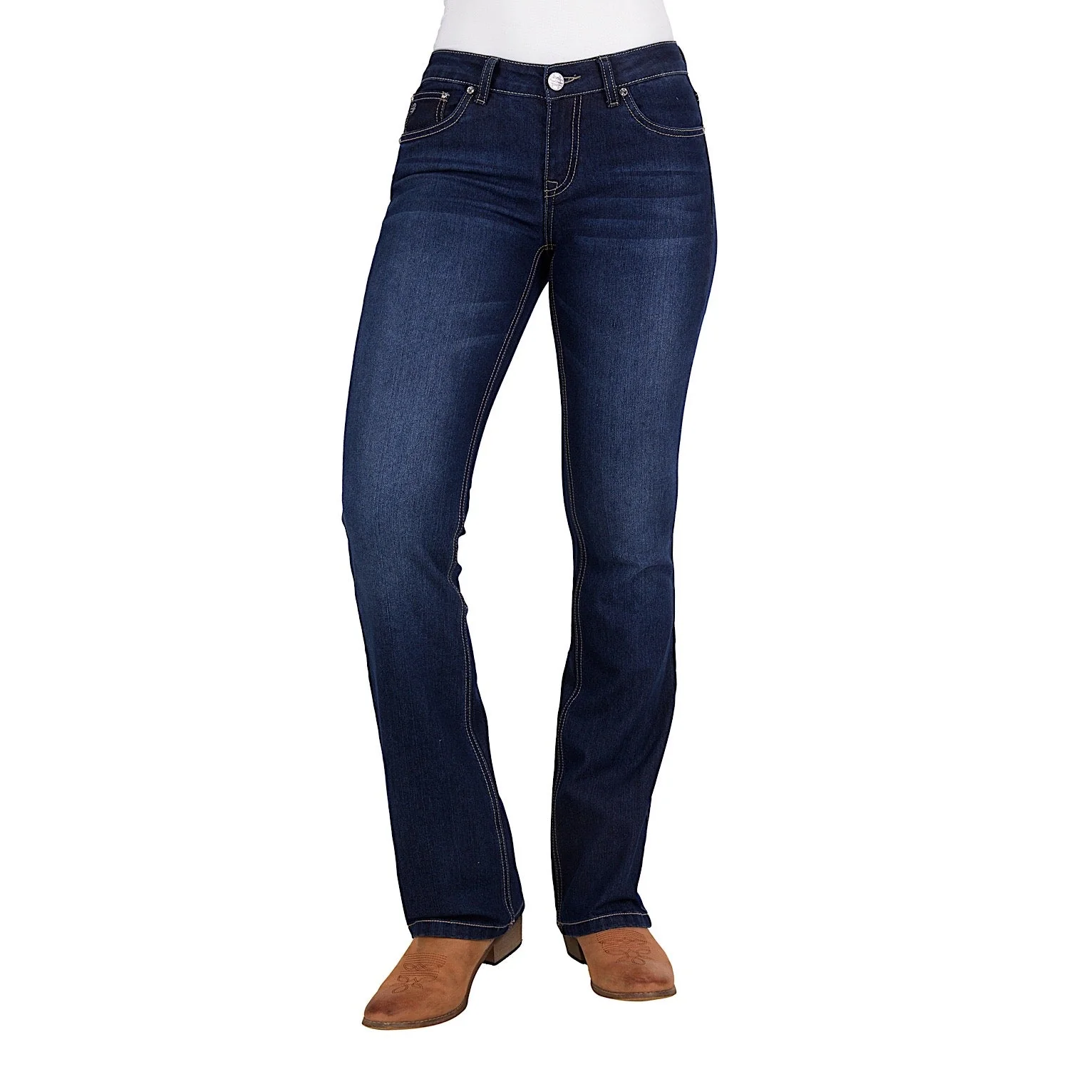 Pure Western Women's Azalee Boot Cut Jean 34" Leg Midnight - Image 2