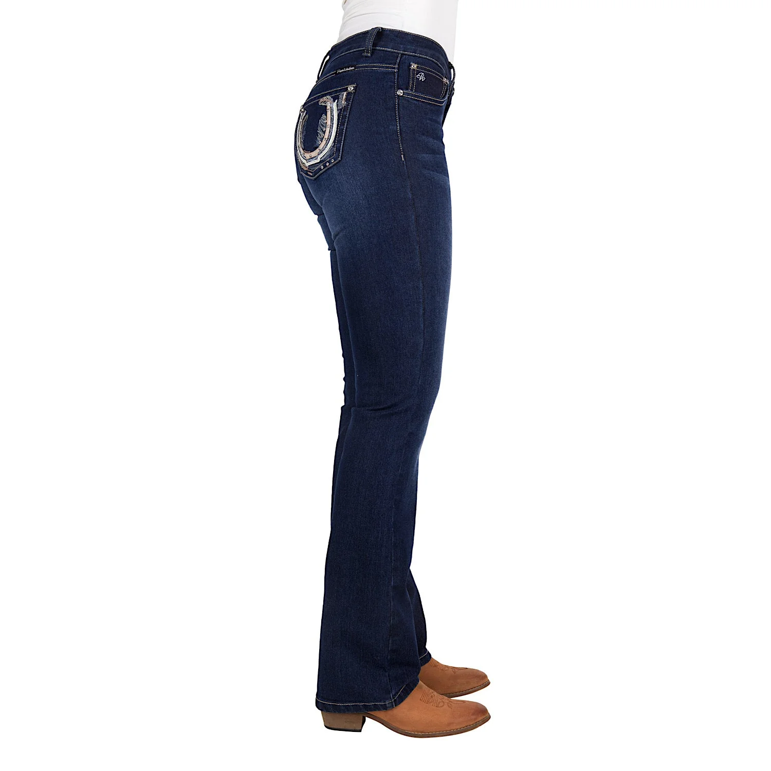 Pure Western Women's Azalee Boot Cut Jean 34" Leg Midnight - Image 3