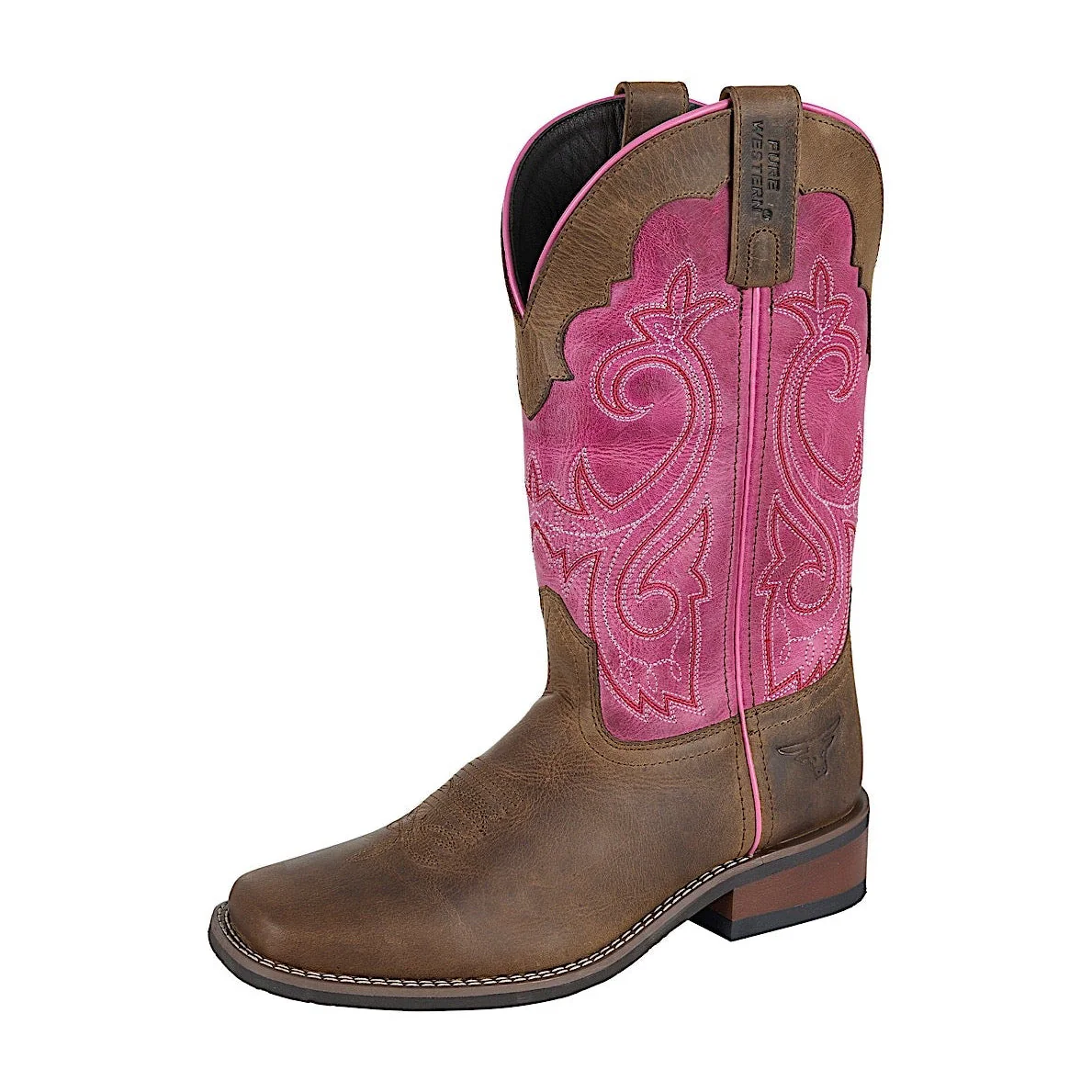 Pure Western Women's Beasley Boot - Oil Distressed Brown/Pink