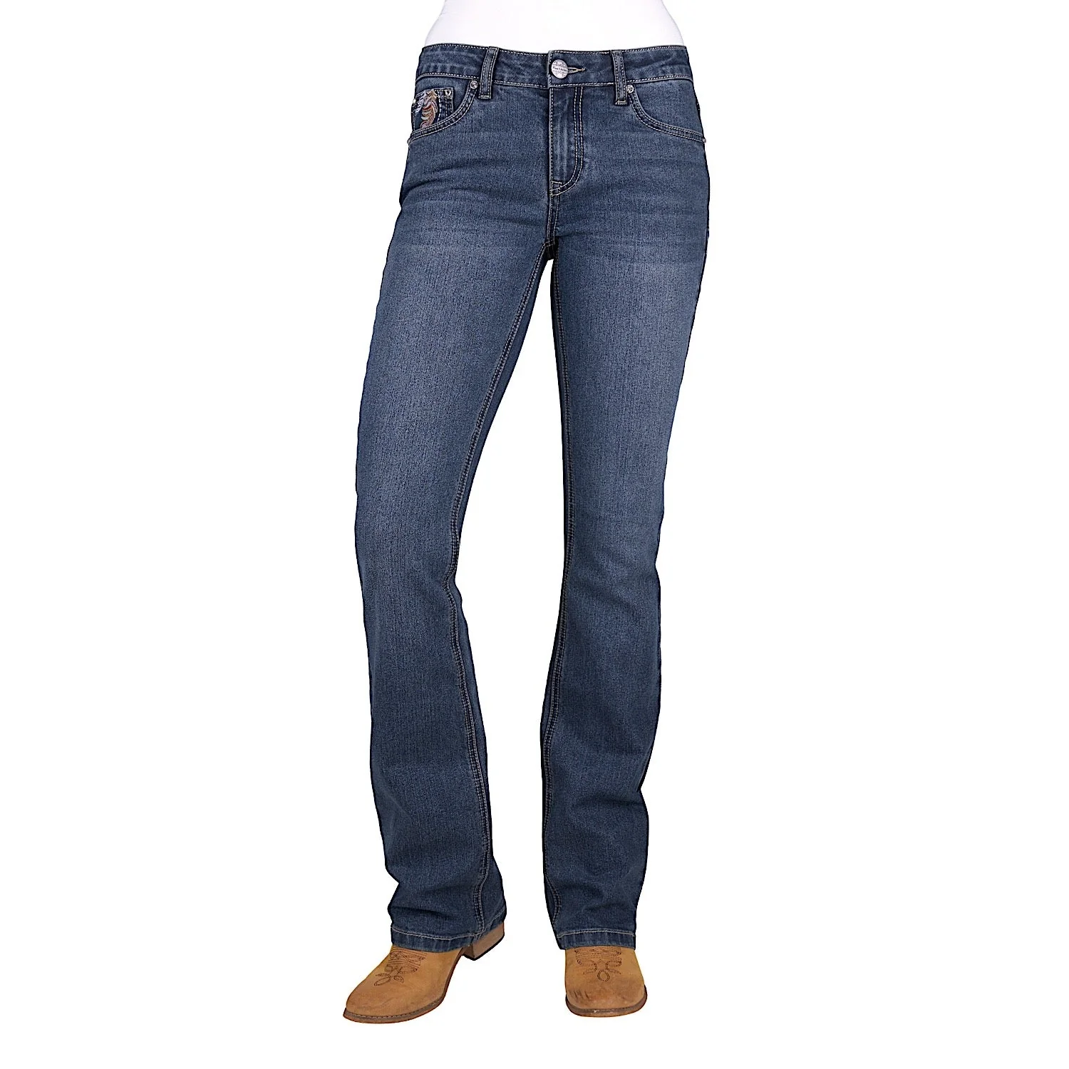 Pure Western Women's Bec Boot Cut Jean 34" leg - Indigo - Image 2