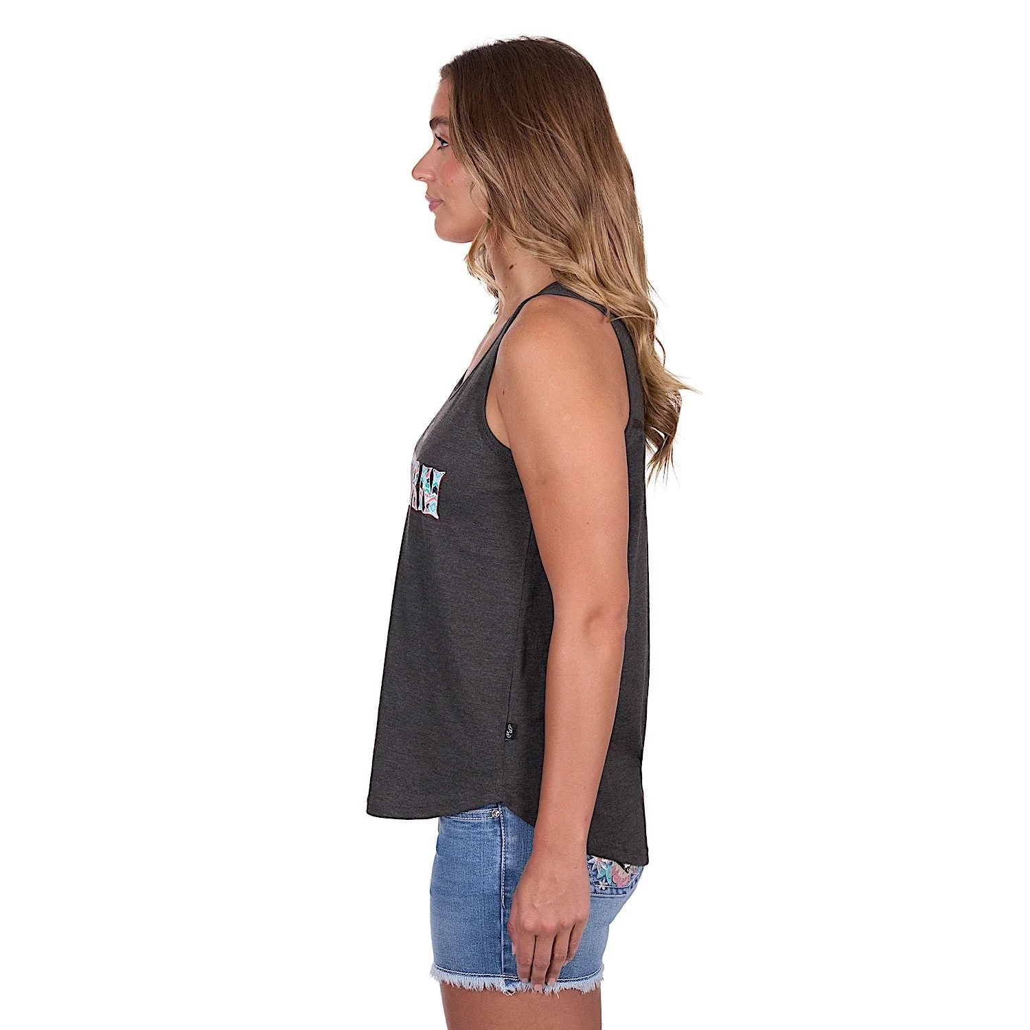 Pure Western Women's Cindy Tank - Charcoal Marle - Image 2