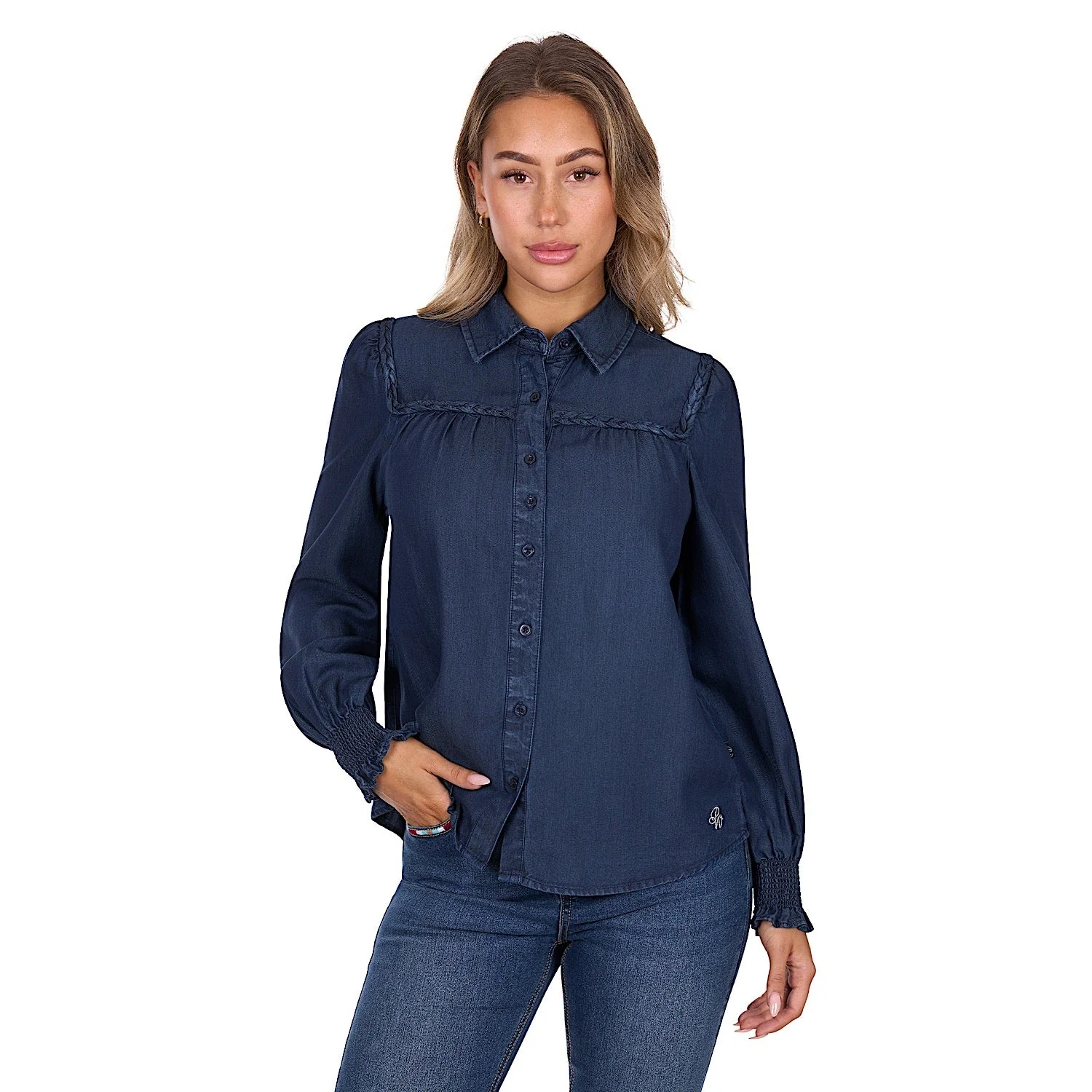 Pure Western Women's Daniela Shirt - Blue