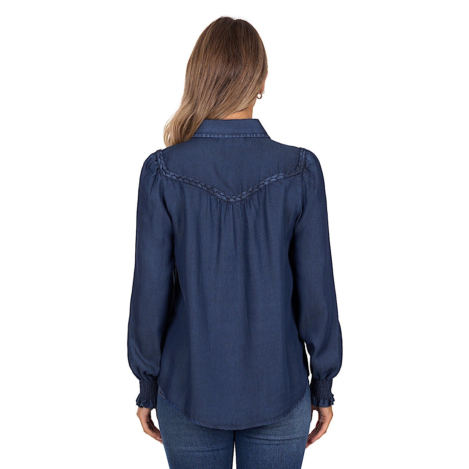 Pure Western Women's Daniela Shirt - Blue - Image 3