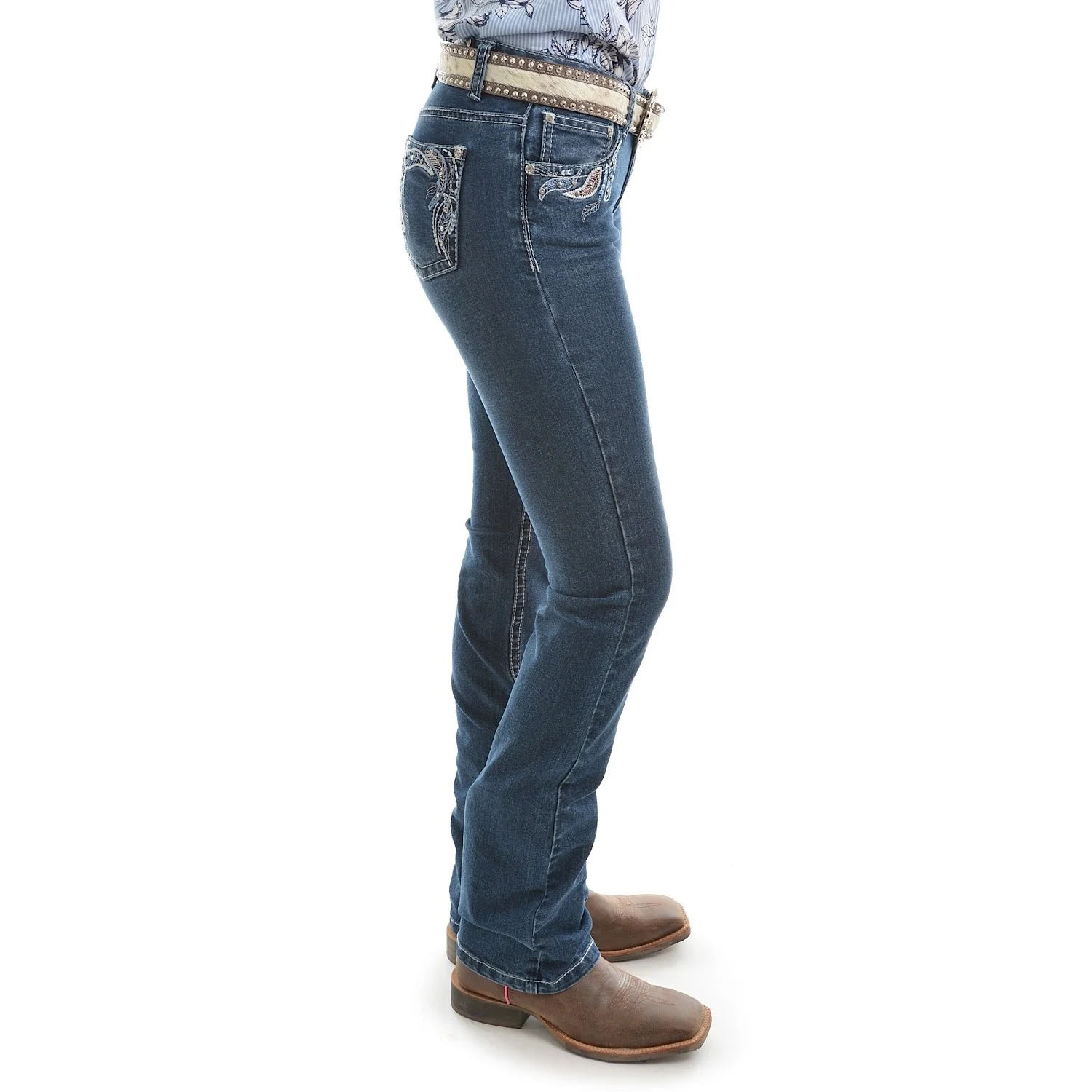 Pure Western Women's Elora Boot Cut Jean 34" Leg Twilight - Image 2