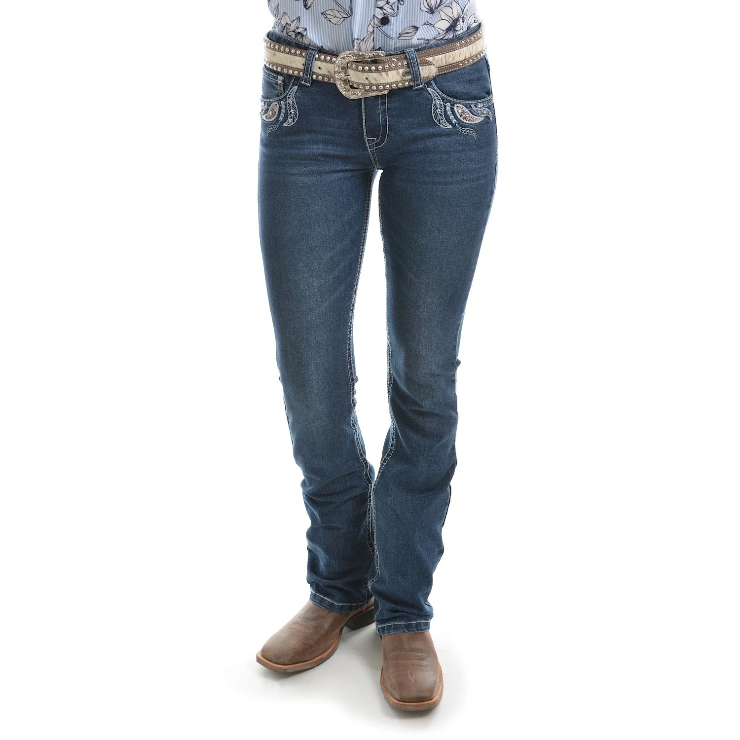 Pure Western Women's Elora Boot Cut Jean 34" Leg Twilight - Image 3