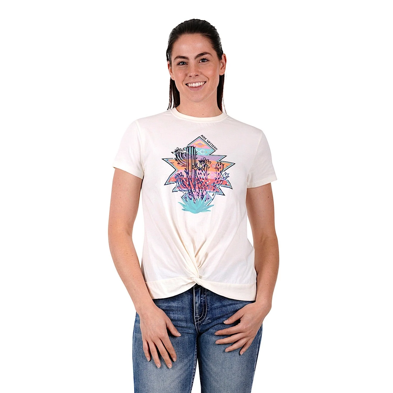 Pure Western Women's Elora Tee - Ivory