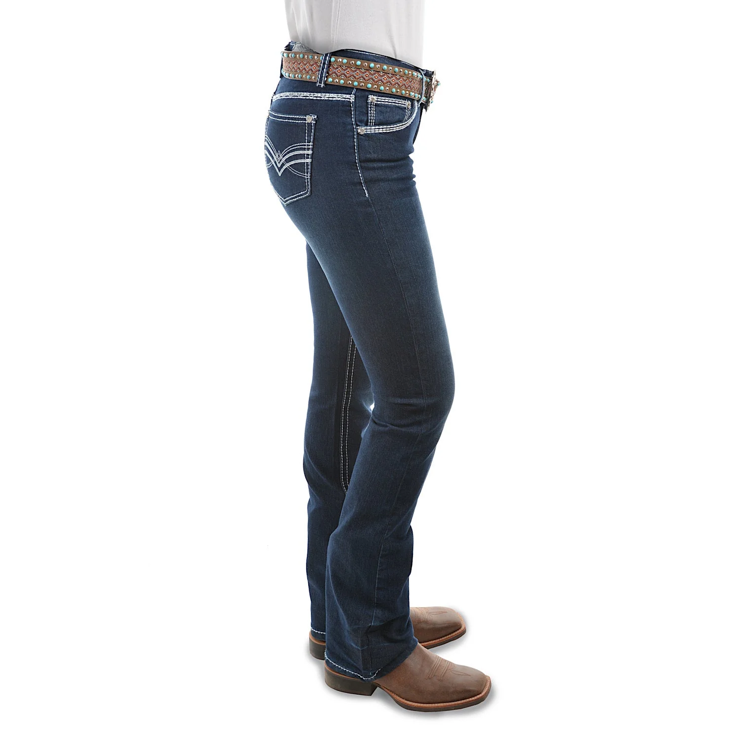 Pure Western Women's Hannah Boot Cut Jean 32" Leg Midnight - Image 3