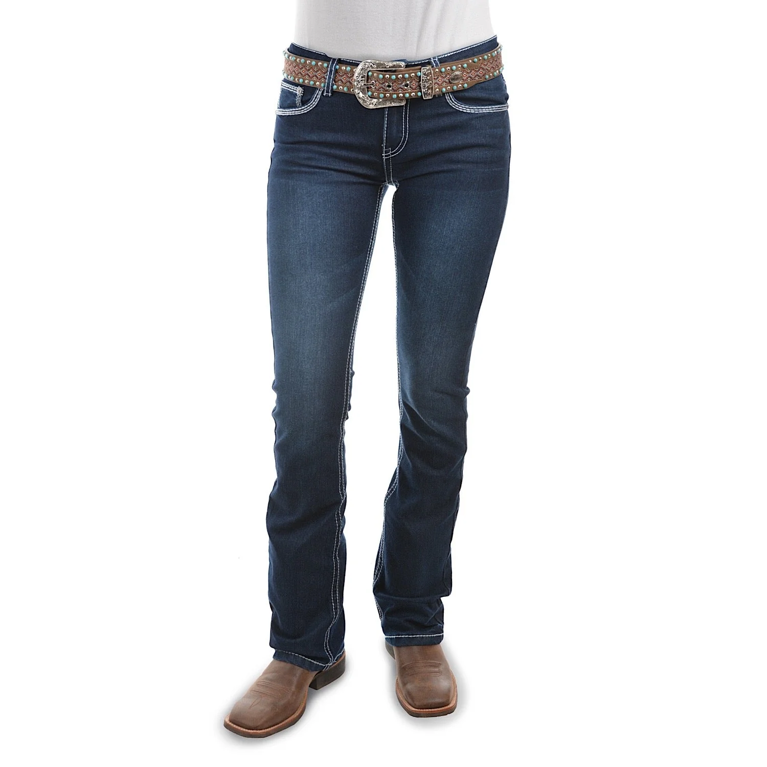 Pure Western Women's Hannah Boot Cut Jean 32" Leg Midnight - Image 4