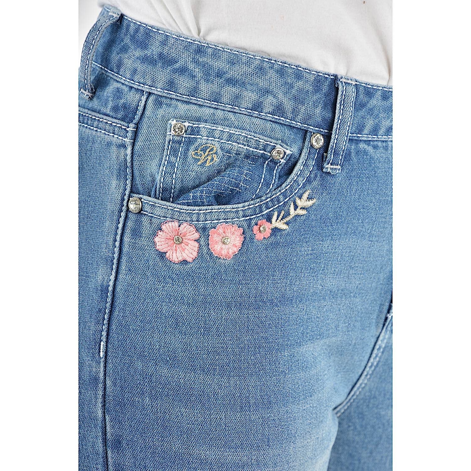 Pure Western Women's Hi Waist Flora Boot Cut Jean 32" Leg-Faded Blue - Image 4