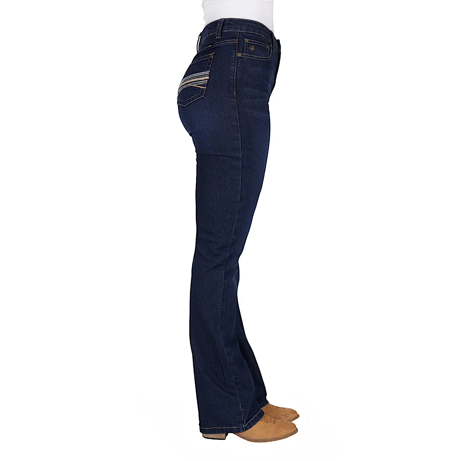 Pure Western Women's Ida Hi Rise Boot Cut Jean 34L - Midnight - Image 3