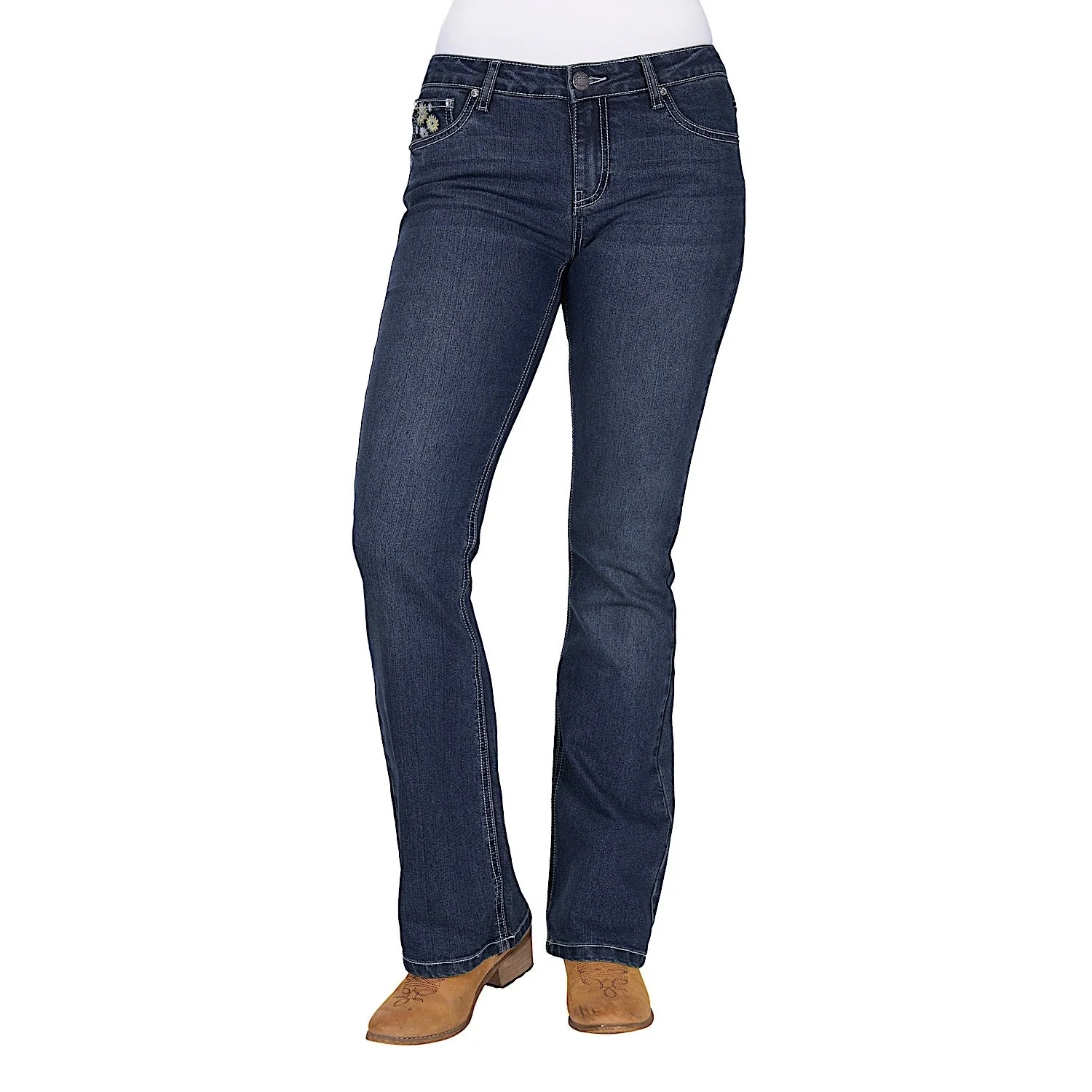 Pure Western Women's Jay Boot Cut Jean 32L - Indigo - Image 2