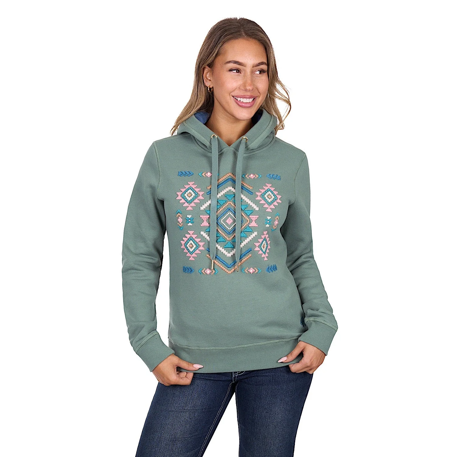 Pure Western Women's Libbie Hoodie - Green