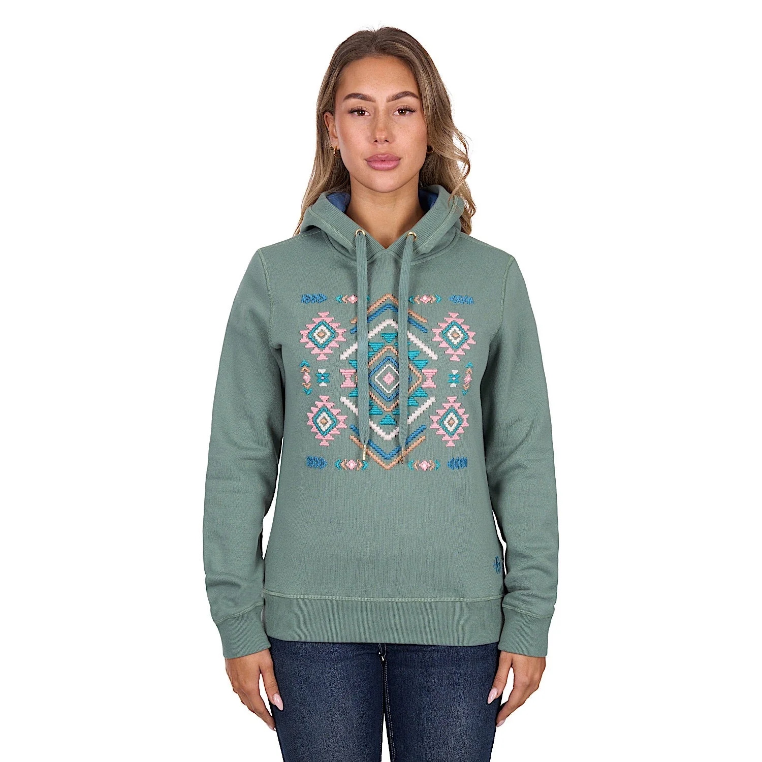 Pure Western Women's Libbie Hoodie - Green - Image 2