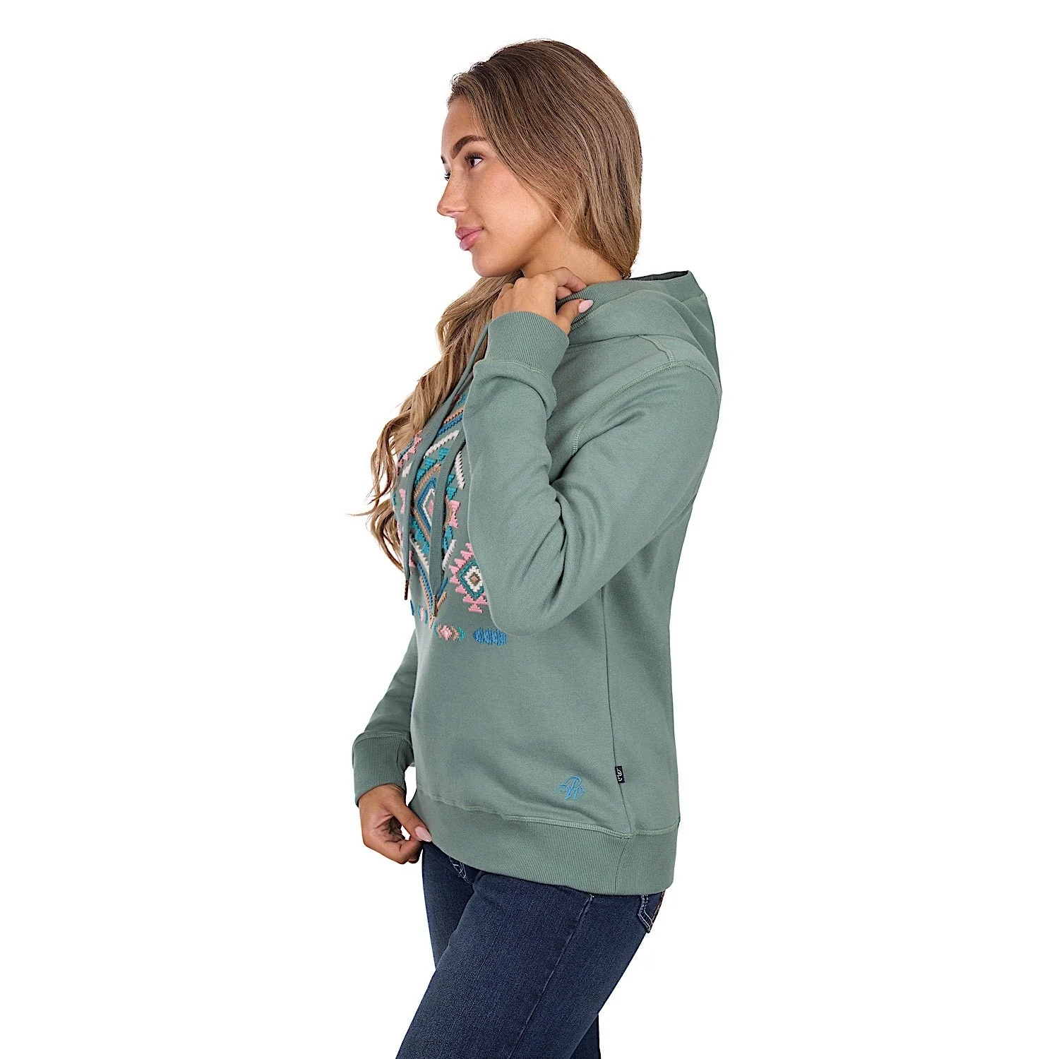 Pure Western Women's Libbie Hoodie - Green - Image 3